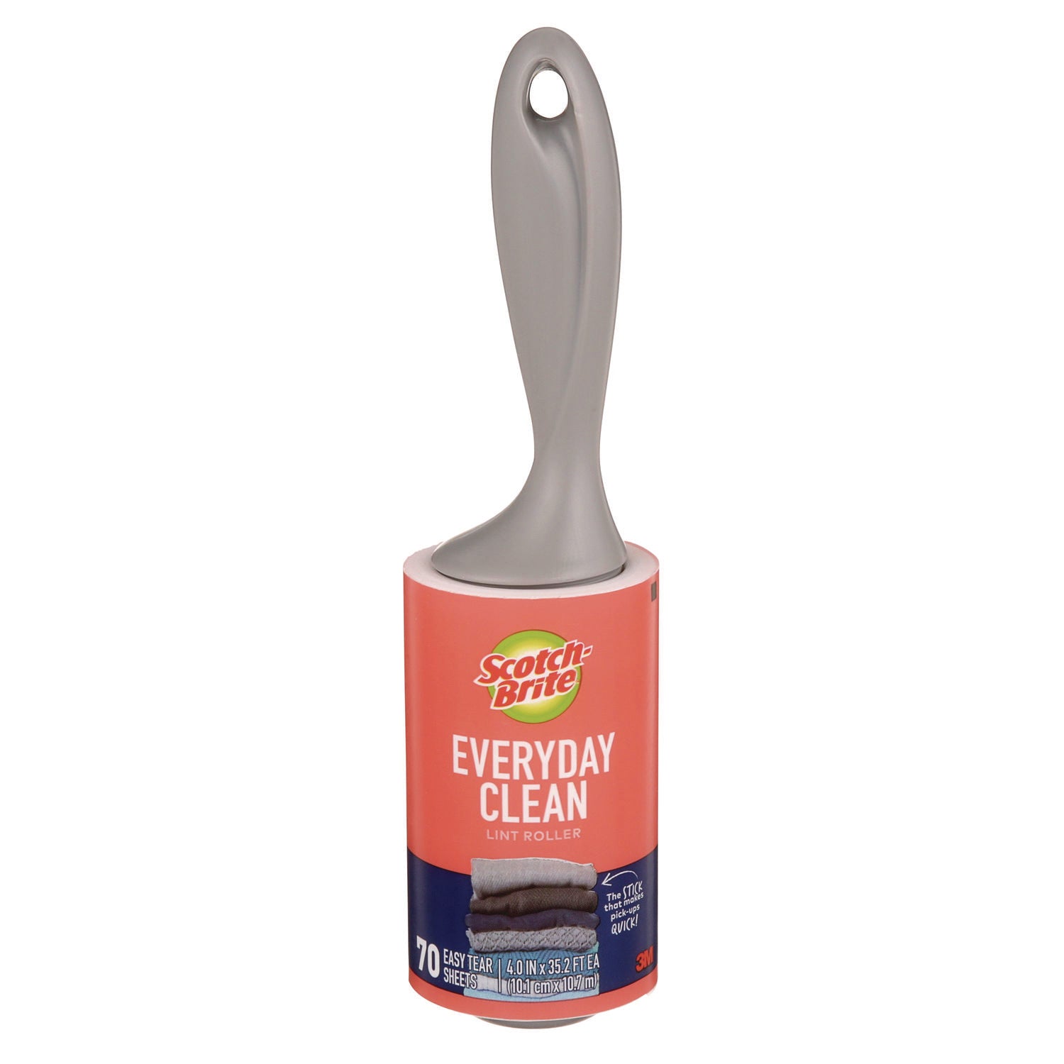 Scotch-Brite Lint Roller - Gray - 70/Roller - 1 Each