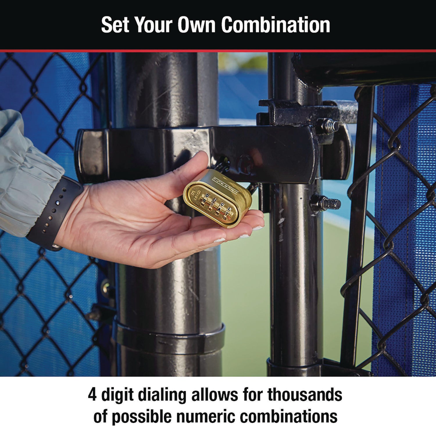4 Digit - 0.31" Shackle Diameter - Brass - 1 Each