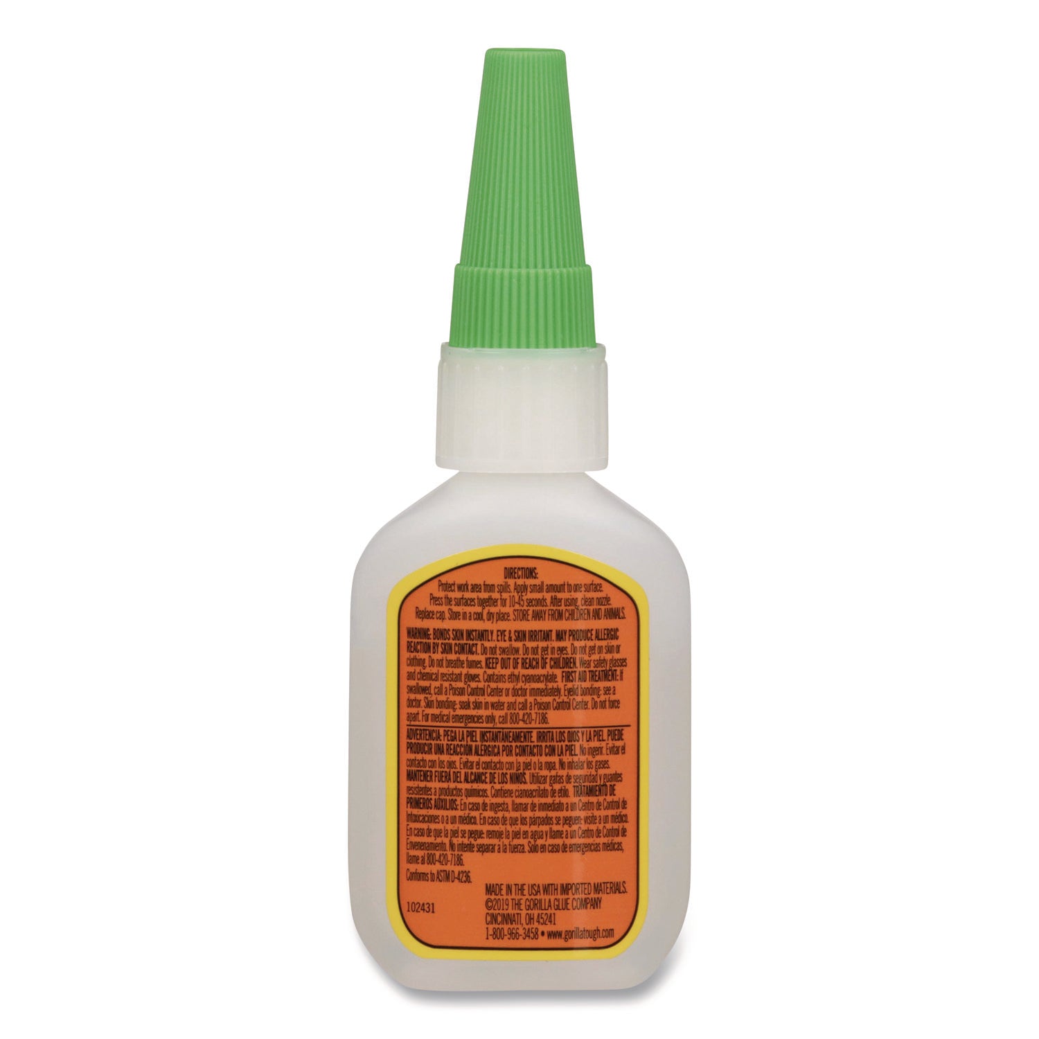 Super Glue Gel, 0.88 oz, Dries Clear