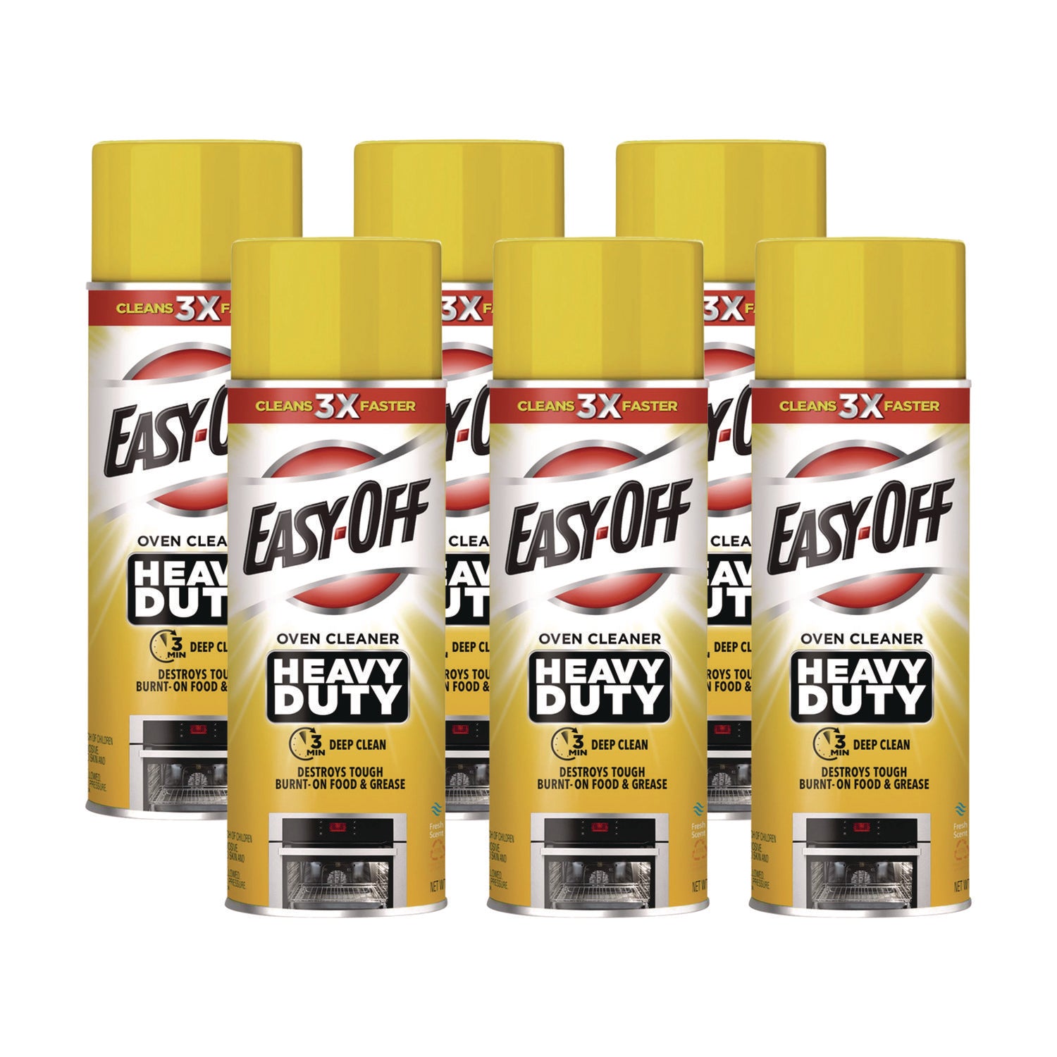 Easy-Off Heavy Duty Oven Cleaner - 14.5 fl oz (0.5 quart) - Fresh Scent - Heavy Duty - White - 6 / Carton
