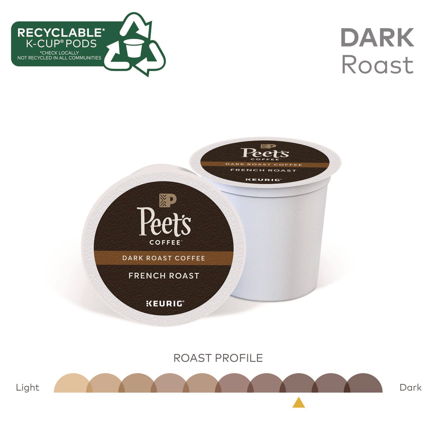 French Roast Coffee K-Cups, 22/box