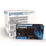Industrial Vinyl Gloves, Powder-Free, 3 mil, Small, Blue, 100 Gloves/Box, 10 Boxes/Carton