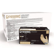 Latex Disposable Gloves, Extra Thick. 6 mil, X-Large, Ivory, 100 Gloves/Box, 10 Boxes/Carton