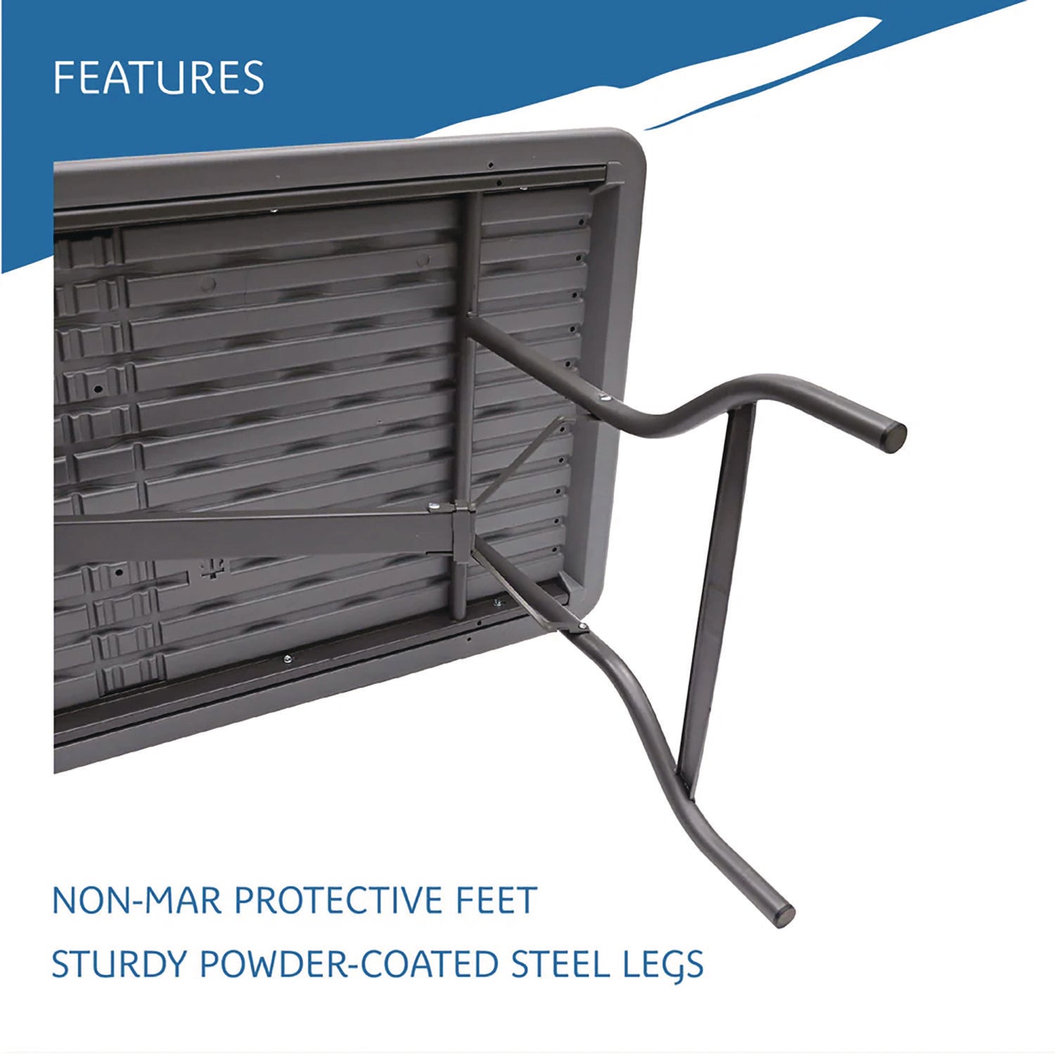 IndestrucTable® Industrial Folding Table, Charcoal - 30" x 72"