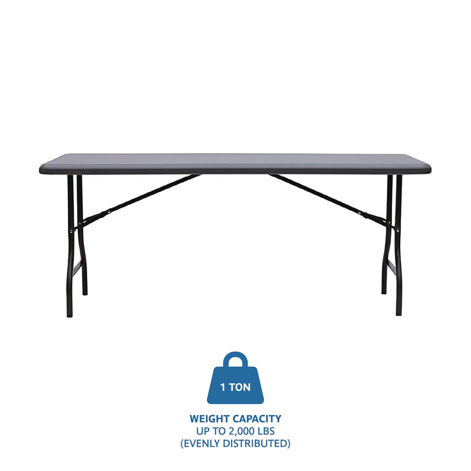 IndestrucTable® Industrial Folding Table, Charcoal - 30" x 72"