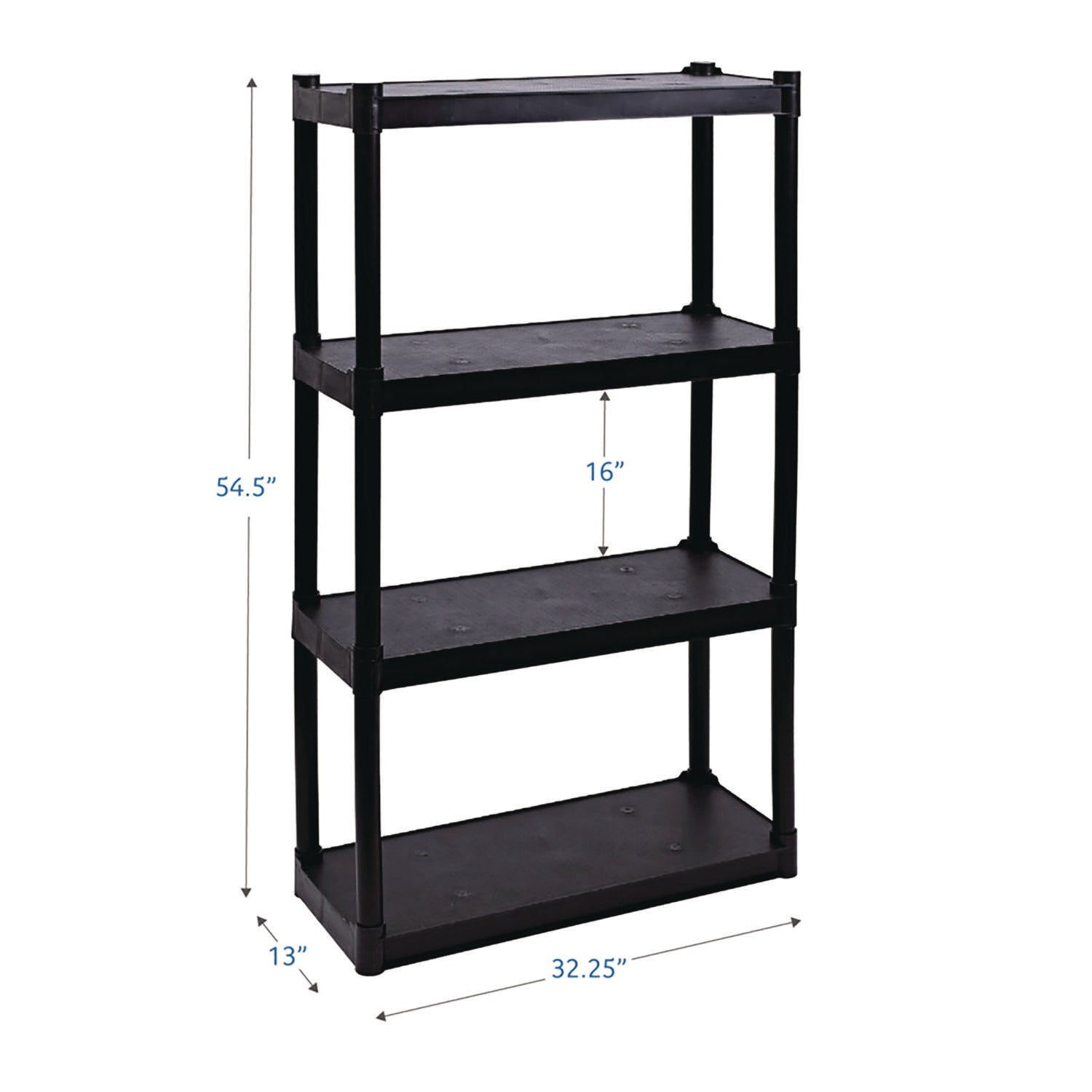 Rough n Ready® 4 Shelf, Black