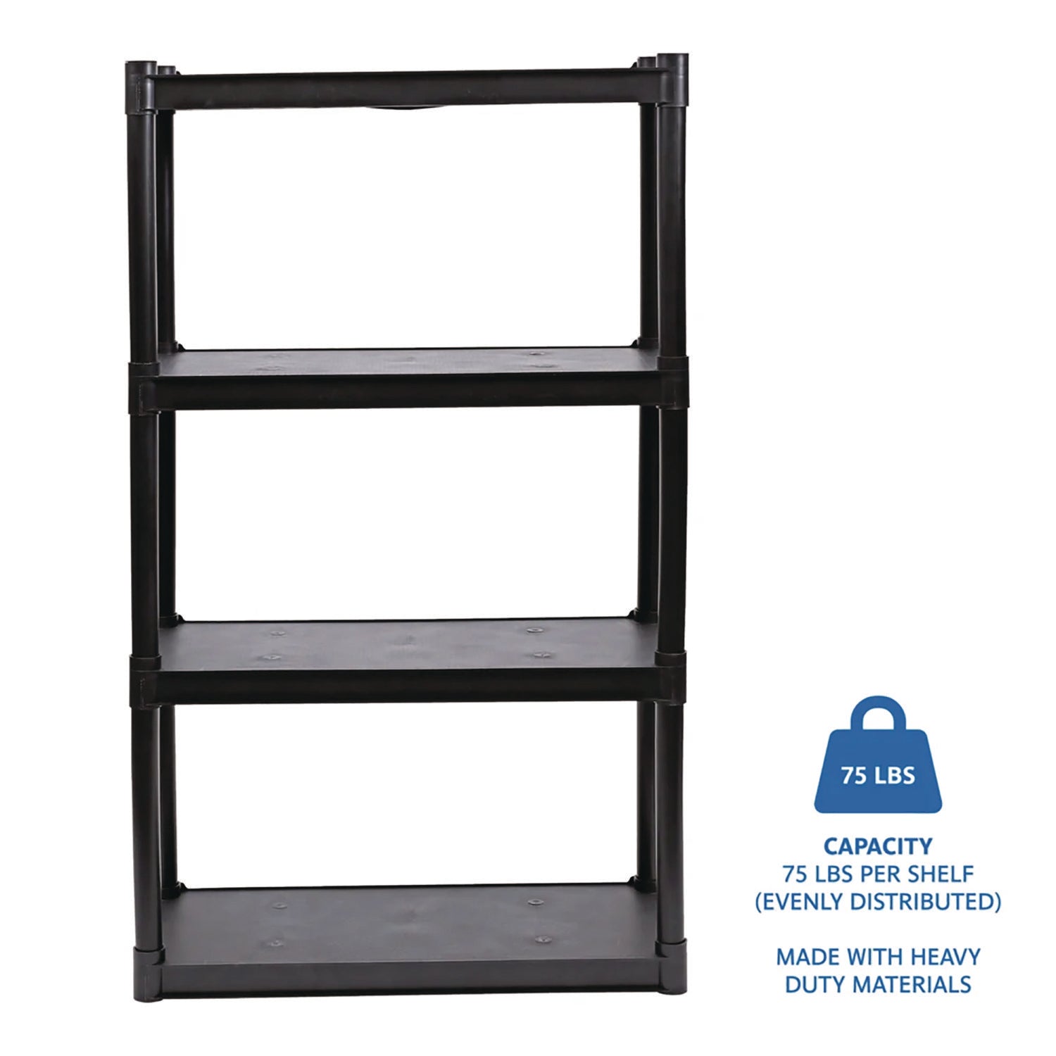 Rough n Ready® 4 Shelf, Black