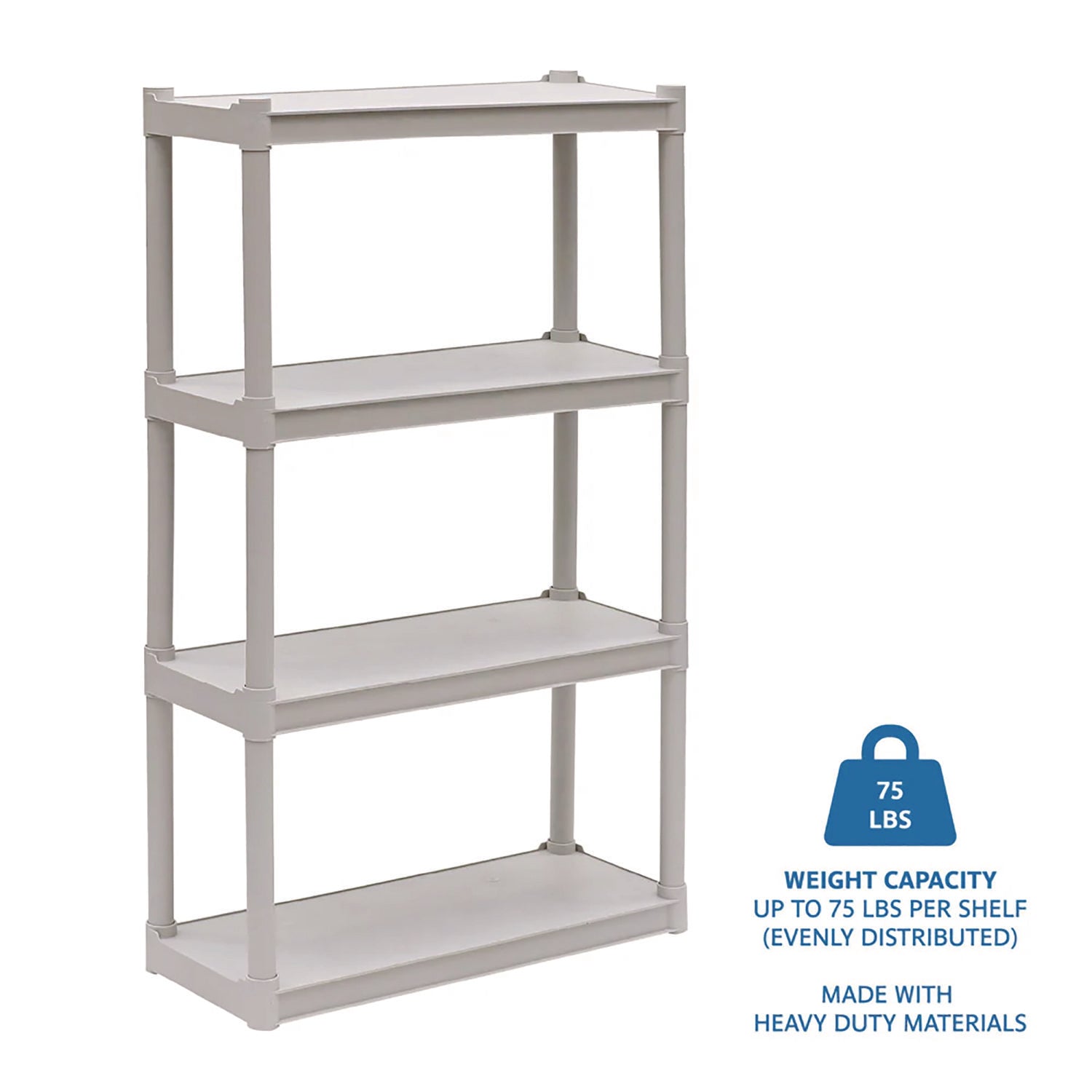 Rough n Ready® 4 Shelf, Platinum