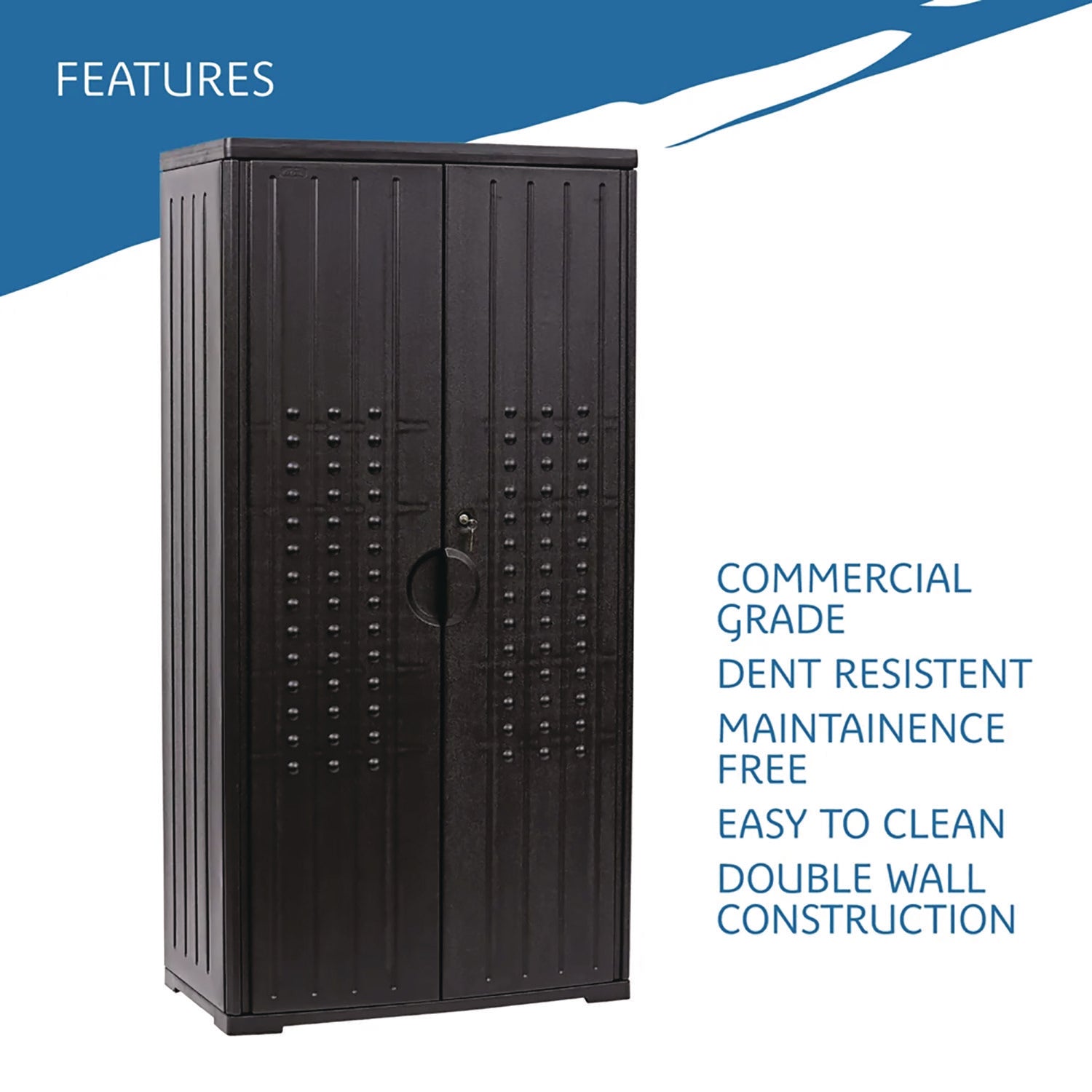 Rough n Ready® 66" Storage Cabinet, Black