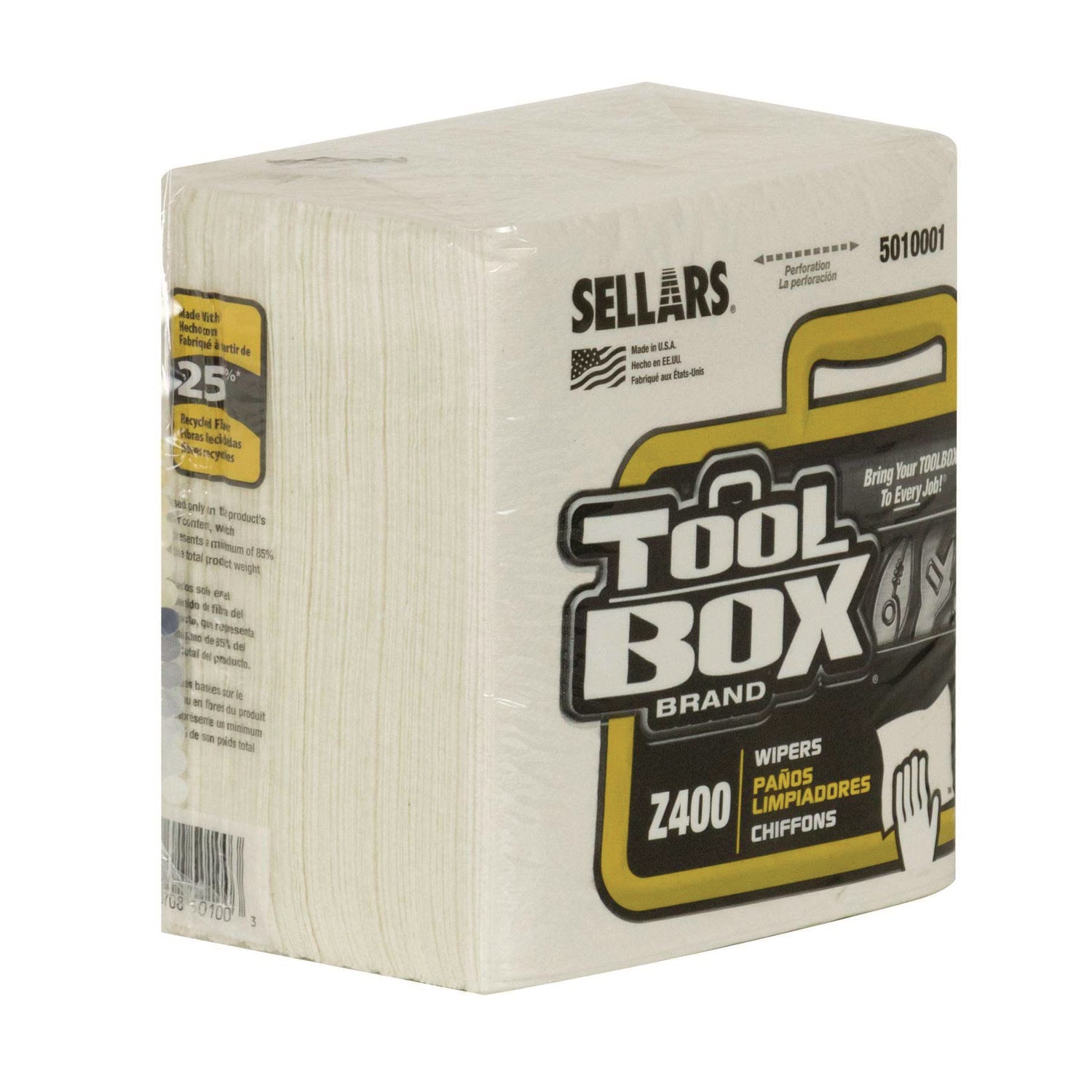 Z400 Quarterfold Wipers, 1-Ply, 11.87 x 13, White, 12/Carton