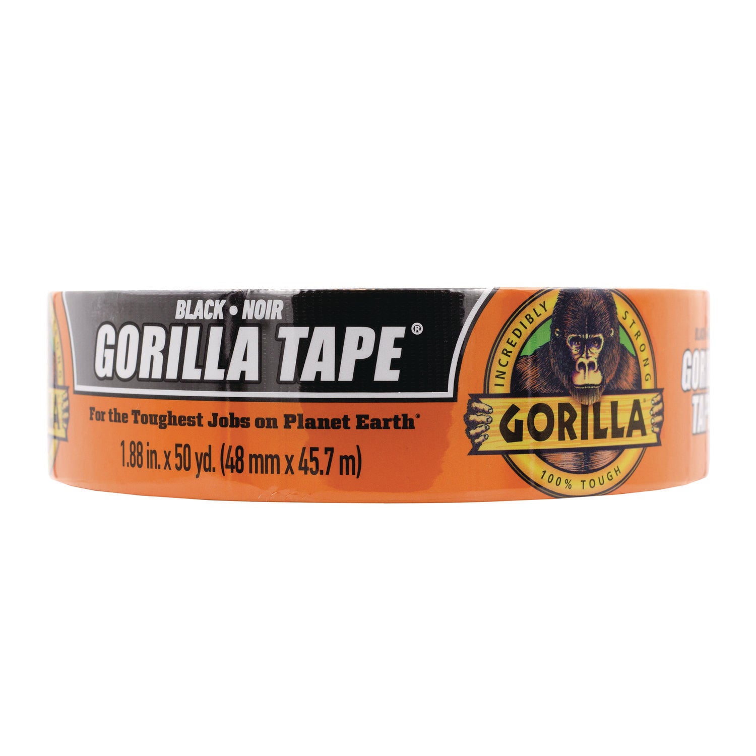 Gorilla Tape - 50 yd Length x 1.88" Width - Black - 1 Roll