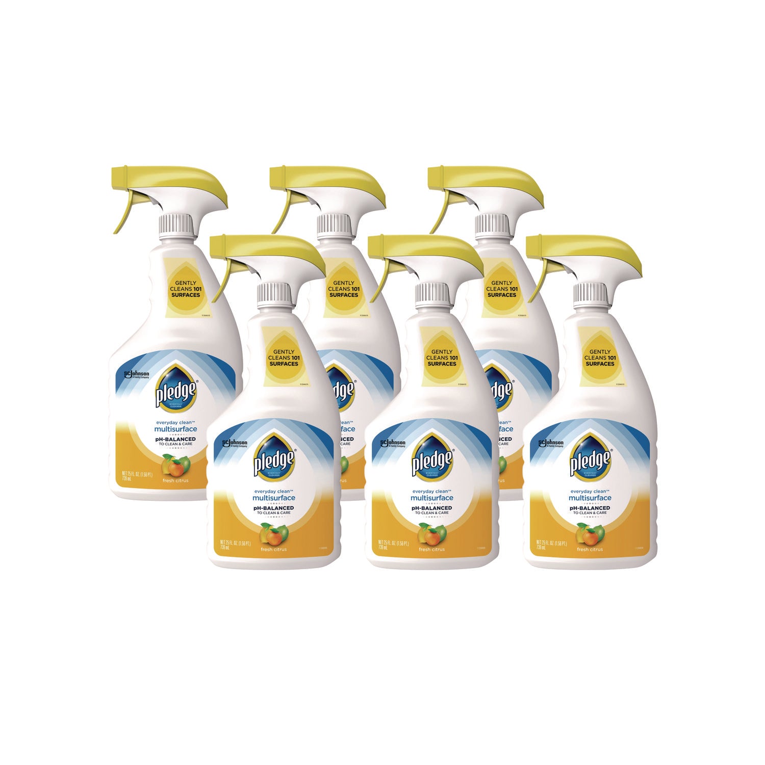 Pledge Everyday Clean pH-Balanced Multisurface Cleaner, Fresh Citrus Scent, 25 fl oz White Trigger Bottle, 1 Each