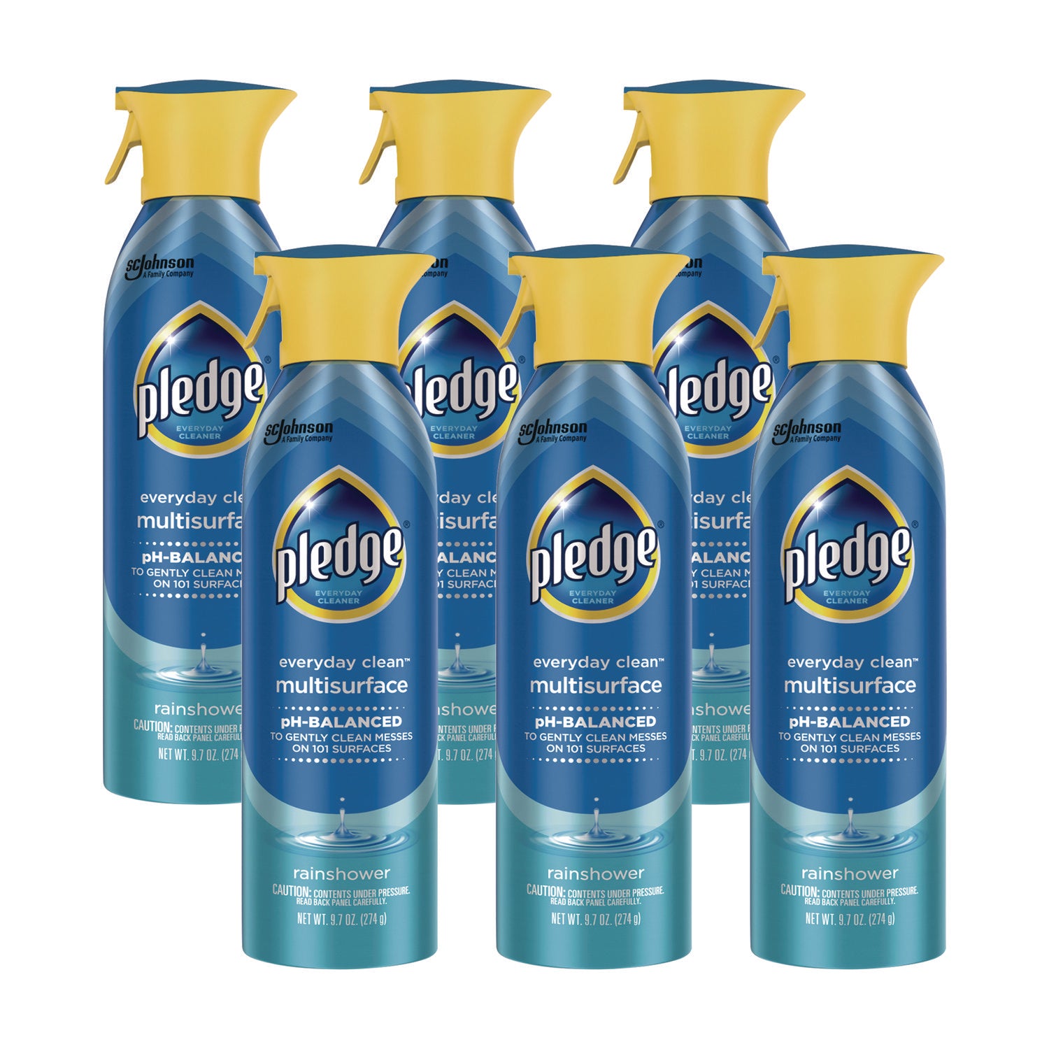 Pledge Everyday Clean MS Cleaner Spray - For Multi Surface - Spray, Aerosol - 9.7 fl oz (0.3 quart) - Recommended For: Dust Remover, Streak Remover, Residue Remover, Fingerprint Remover, Smudge Remover, Smear Remover - pH Balanced - 1 Each