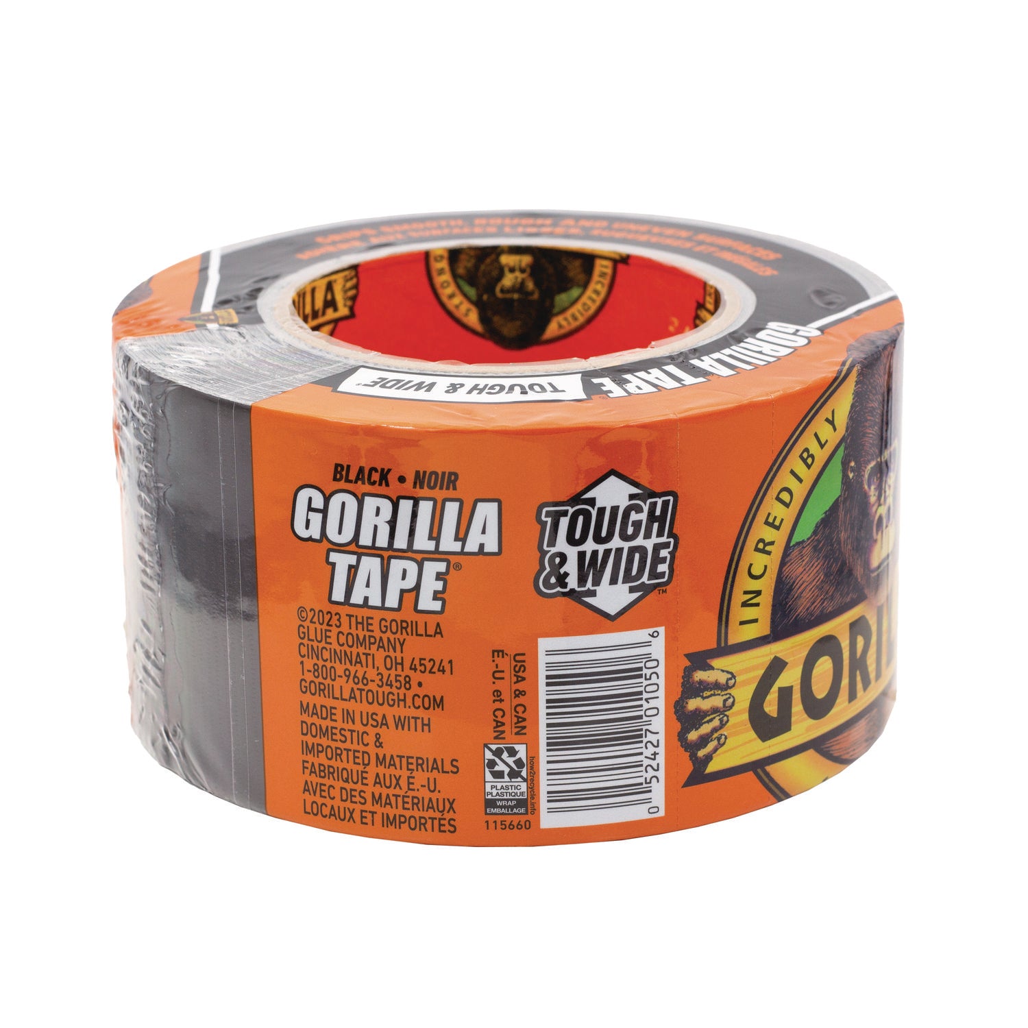 106425 Gorilla 2.88 In. x 25 Yd. Tough & Wide Heavy-Duty Duct Tape, Black