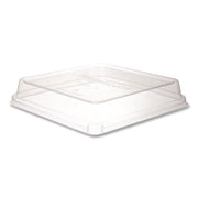 Renewable and Compostable Lids, 8.8 x 8.8 x 1.64, Clear, Plastic, 200/Carton