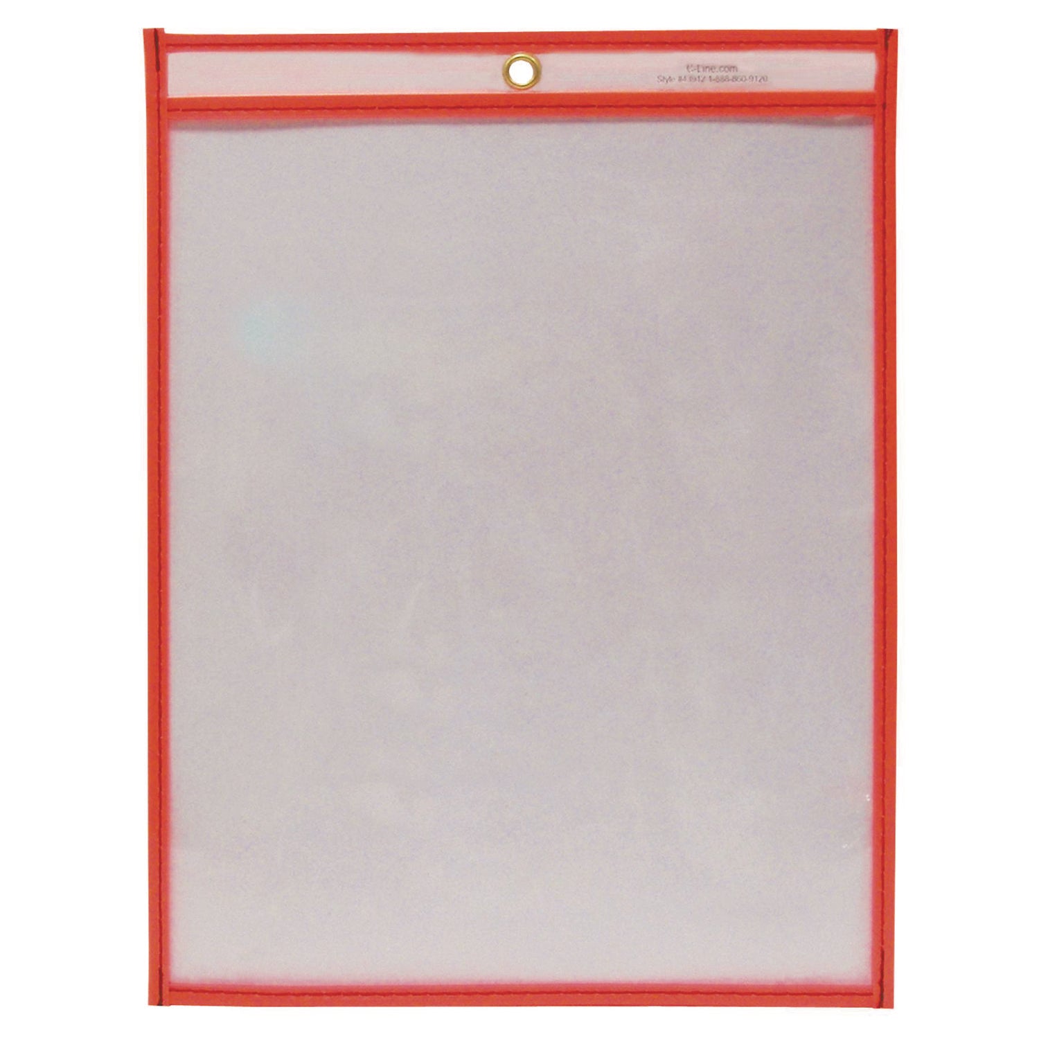 Reusable Dry Erase Pocket, Red Neon, 9" x 12", 1 Pocket