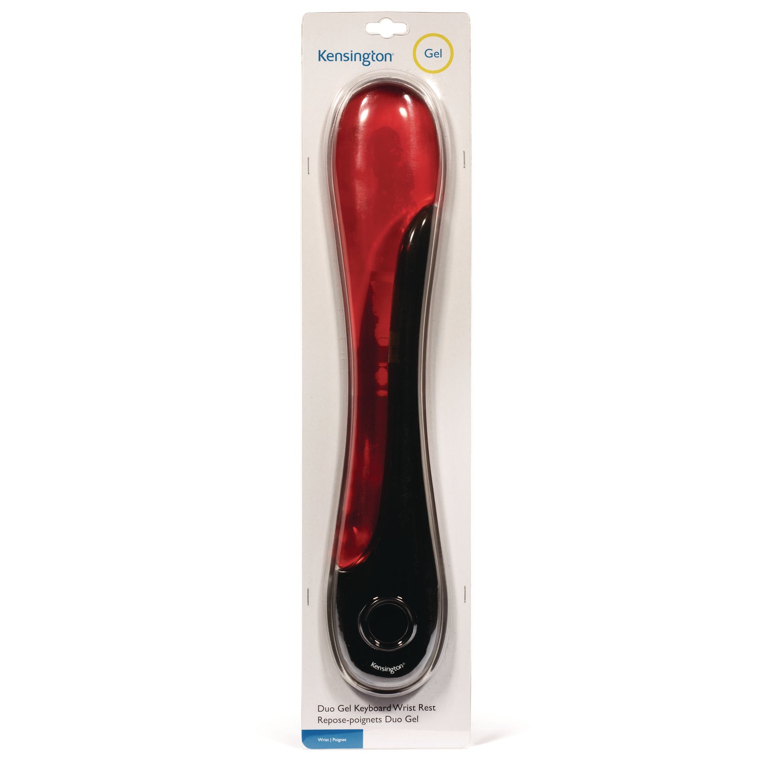 Kensington Duo Gel Wave Keyboard Wrist Rest - 18.88" Width x 3.50" Depth - Red, Black - Gel - Slip Resistant - 1 Each
