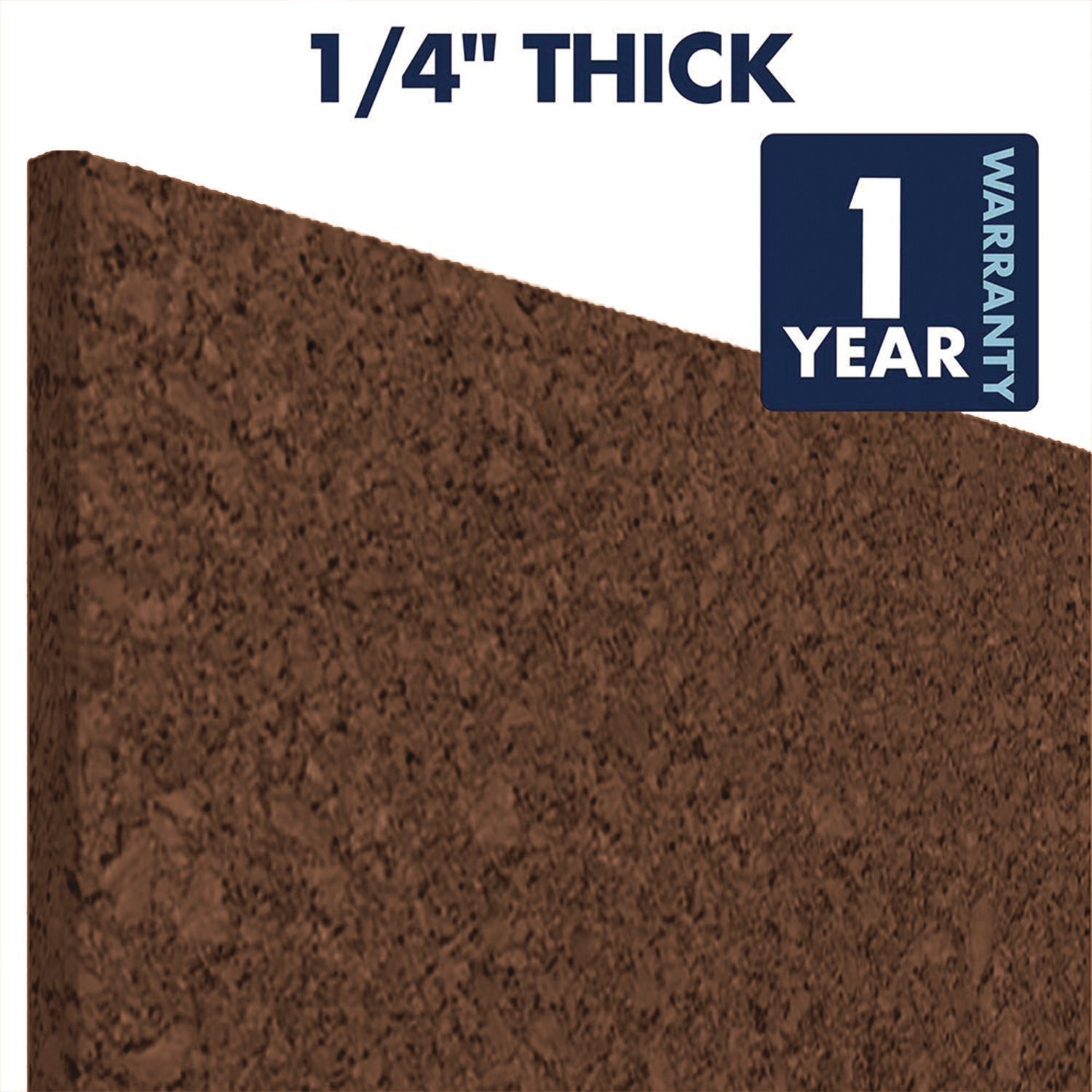Cork Panels, 12" x 0.38" x 12", Brown, 4/Pack
