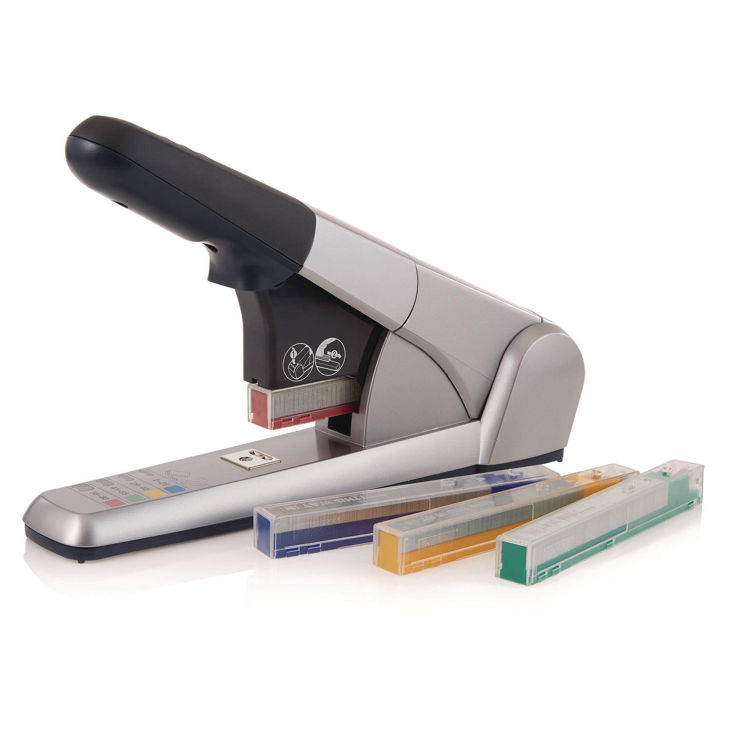Staples Upto 80 Sheet - Holds Upto 210 Staple - 1.70" Throat Depth - Silver - 1 Each