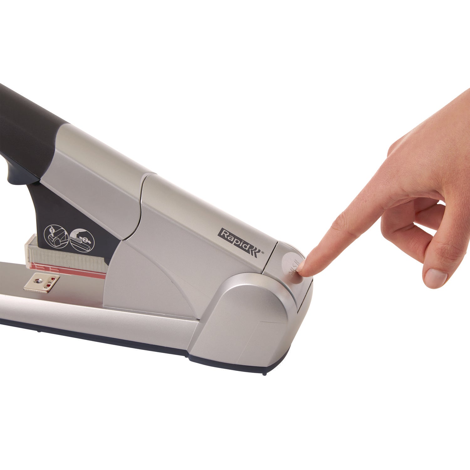 Staples Upto 80 Sheet - Holds Upto 210 Staple - 1.70" Throat Depth - Silver - 1 Each