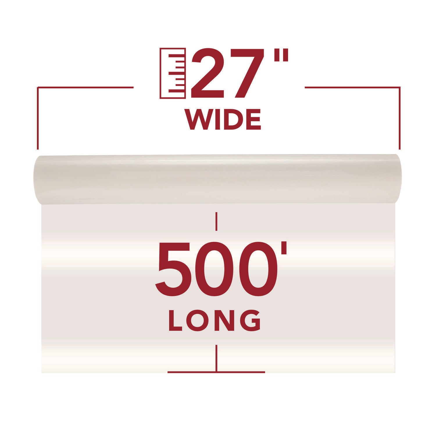 Nap-Lam I Roll Film, 1.5 Mil, 27" X 500 Ft, Gloss Clear, 2/box