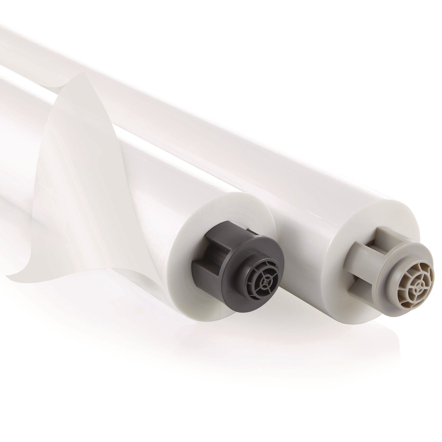 GBC EZ Load Gray End Cap Laminating Roll Film, 25" x 250 ft, 3 mil, Glossy, Clear, 2 Rolls per Carton