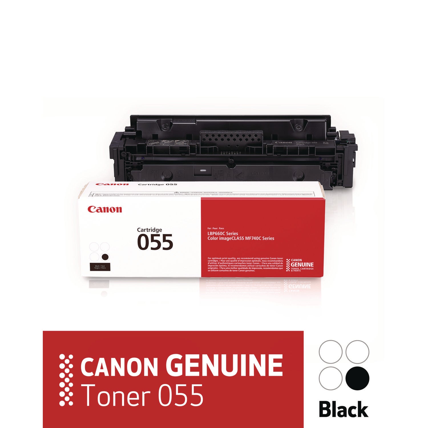 Canon 055 Original Laser Toner Cartridge - Black - 1 Pack