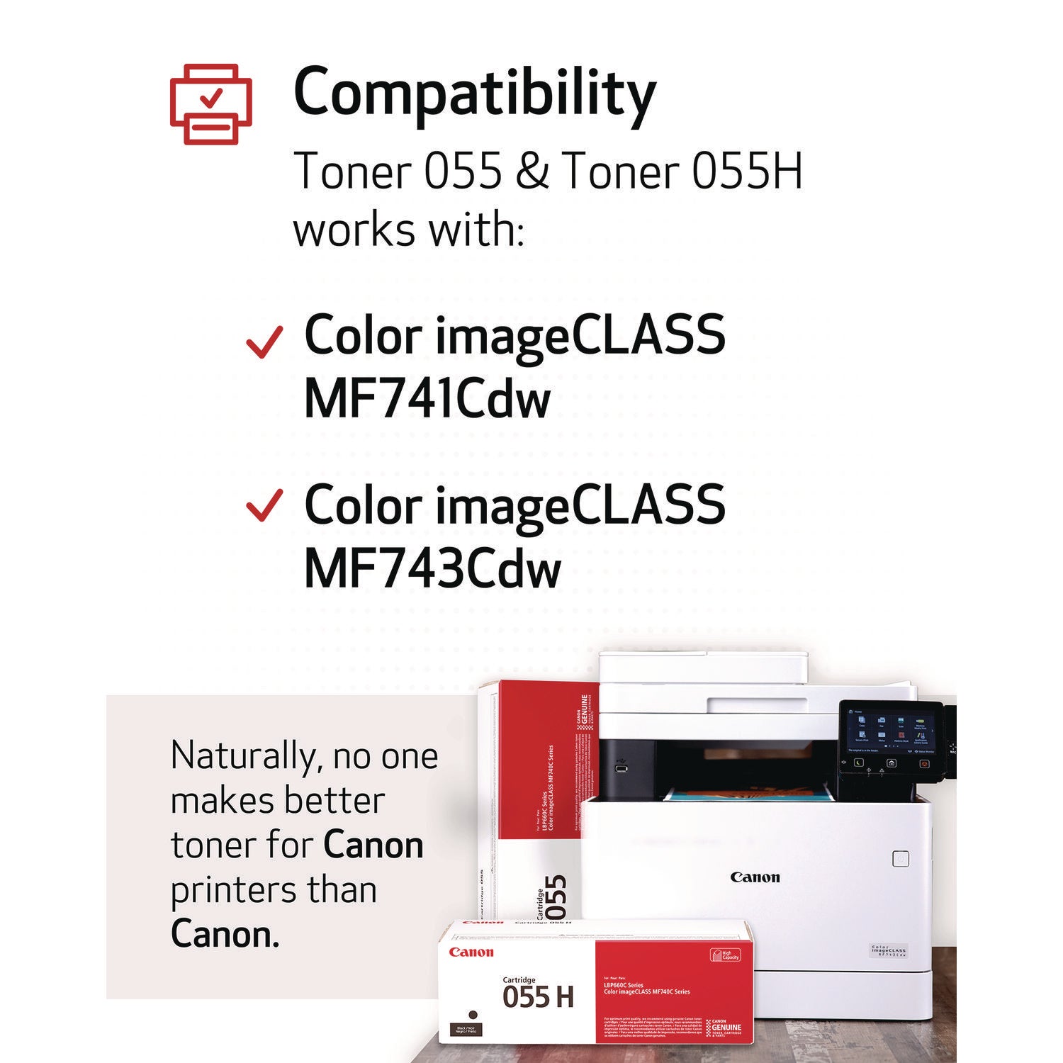 Canon 055 Original Laser Toner Cartridge - Black - 1 Pack