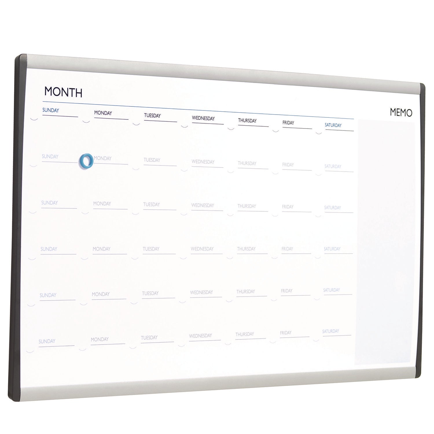 18" Board Height x 30" Board Width - White Natural Cork Surface - Magnetic, Calendar, Durable, Lightweight - Silver Aluminum Frame - 1 Each