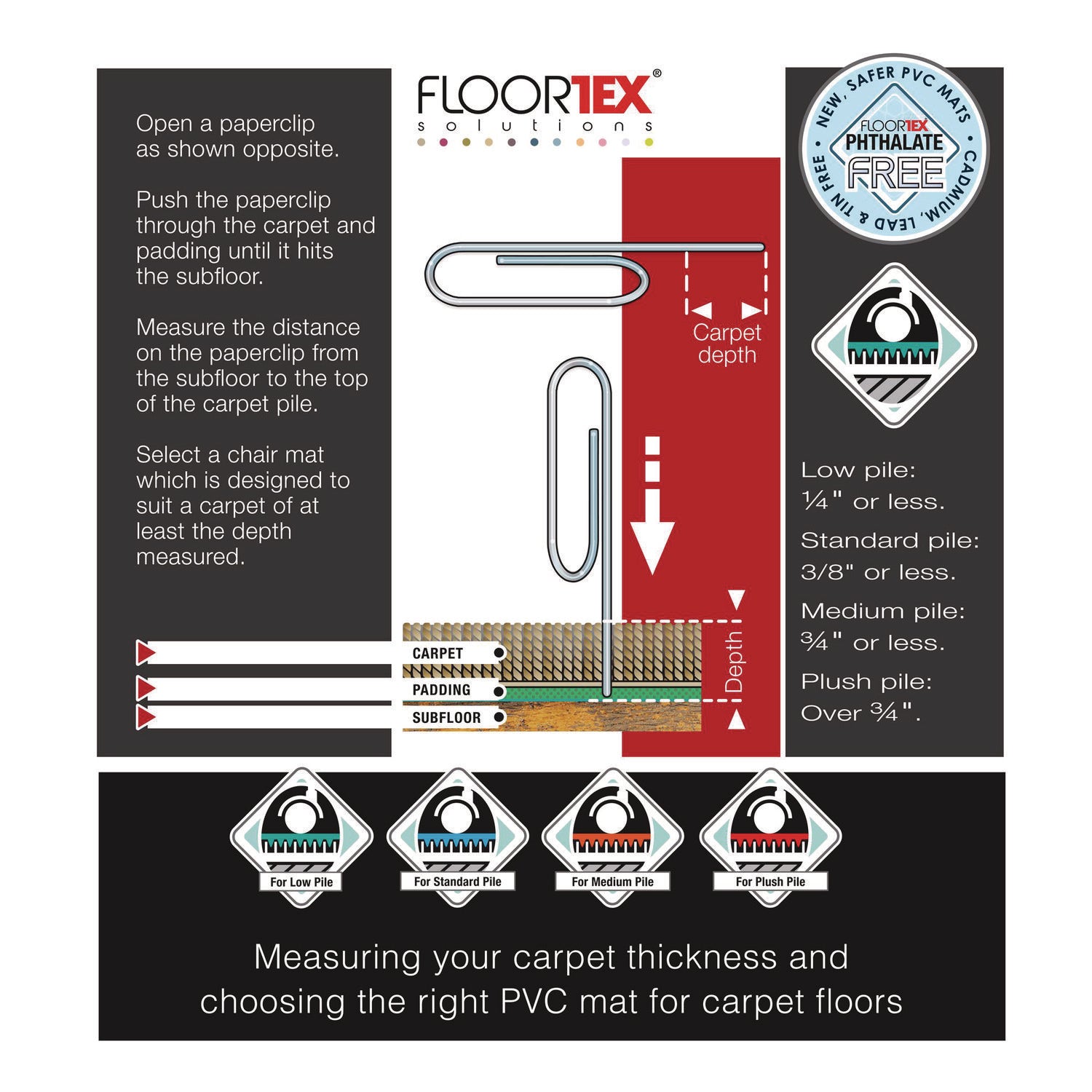 Carpeted Floor, Home, Office, Carpet, Chair - 48" Length x 36" Width x 0.090" Depth x 0.090" Thickness - Rectangular - Polyvinyl Chloride (PVC), Vinyl - Clear - 1 Each - TAA Compliant
