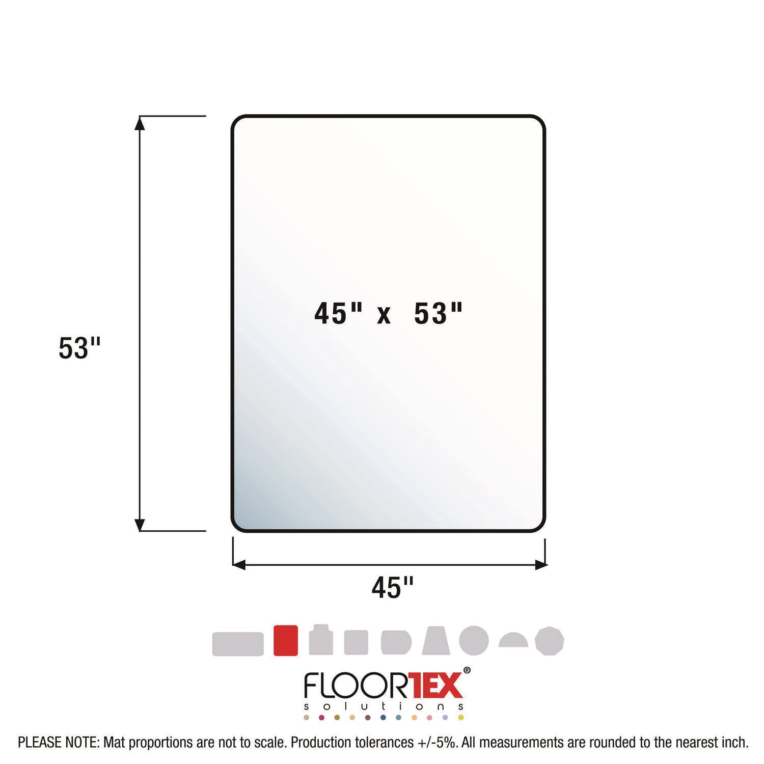 Carpeted Floor, Home, Office, Carpet - 53" Length x 45" Width x 0.090" Depth x 0.090" Thickness - Rectangular - Polyethylene Terephthalate (PET), Polyvinyl Chloride (PVC), Vinyl - Clear - 1 Each - TAA Compliant