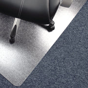 Carpeted Floor, Home, Office, Carpet - 60" Length x 48" Width x 0.090" Depth x 0.090" Thickness - Rectangular - Polyvinyl Chloride (PVC), Polyethylene Terephthalate (PET), Vinyl - Clear - 1 Each - TAA Compliant