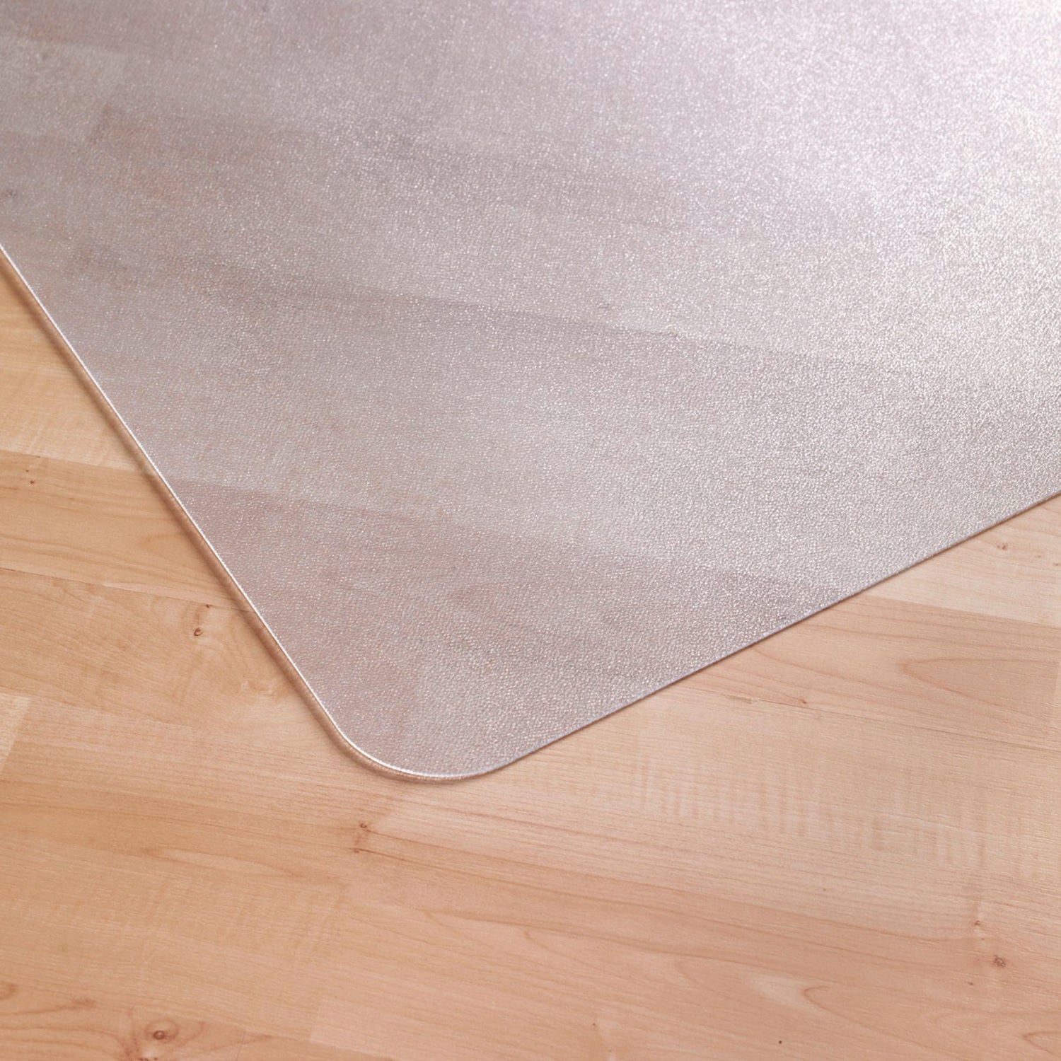 Hard Floor, Home, Office - 48" Length x 36" Width x 0.080" Depth x 0.080" Thickness - Rectangular - Polyethylene Terephthalate (PET), Polyvinyl Chloride (PVC), Vinyl - Clear - 1 Each - TAA Compliant