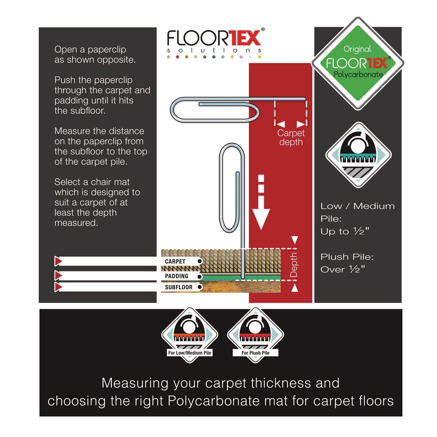 Carpet, Home, Carpet - 60" Length x 60" Width x 0.090" Depth x 0.090" Thickness - Rectangular - Polycarbonate, Polyvinyl Chloride (PVC) - Clear - 1 Each - TAA Compliant