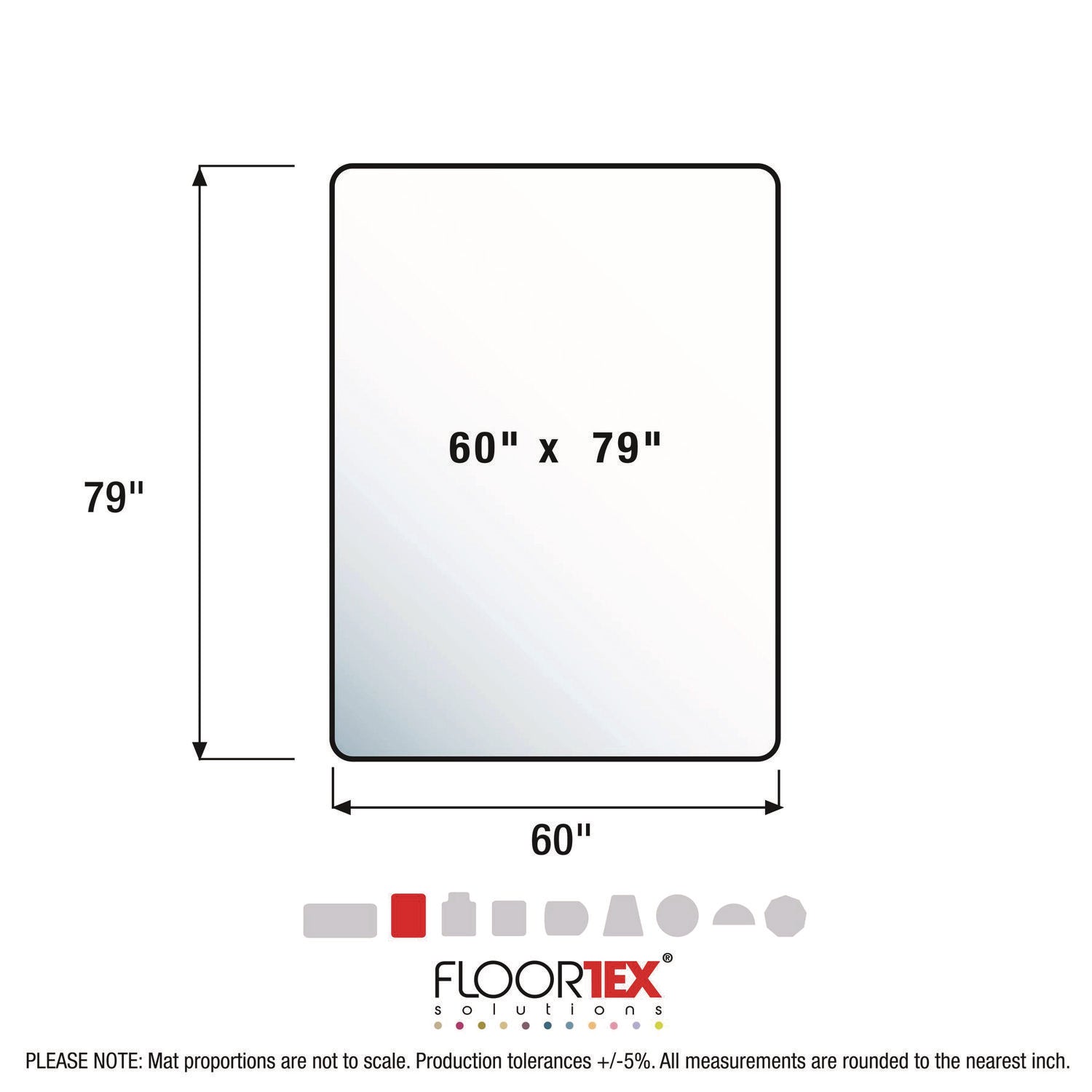 Carpet, Home, Office - 79" Length x 60" Width x 0.090" Depth x 0.090" Thickness - Rectangular - Polycarbonate, Polyvinyl Chloride (PVC) - Clear - 1 Each - TAA Compliant