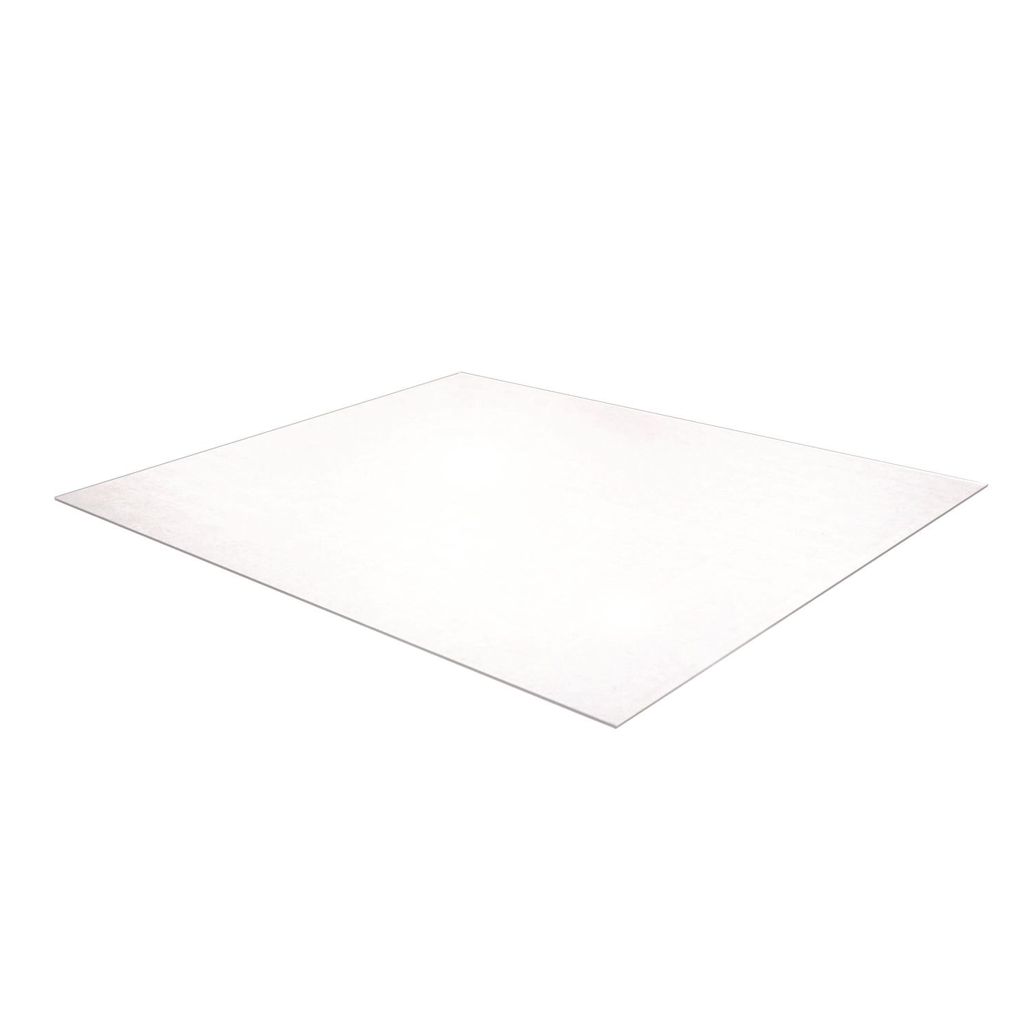 Hard Floor, Home, Office - 60" Length x 60" Width x 0.075" Depth x 0.075" Thickness - Rectangular - Polycarbonate - Clear - 1 Each - TAA Compliant