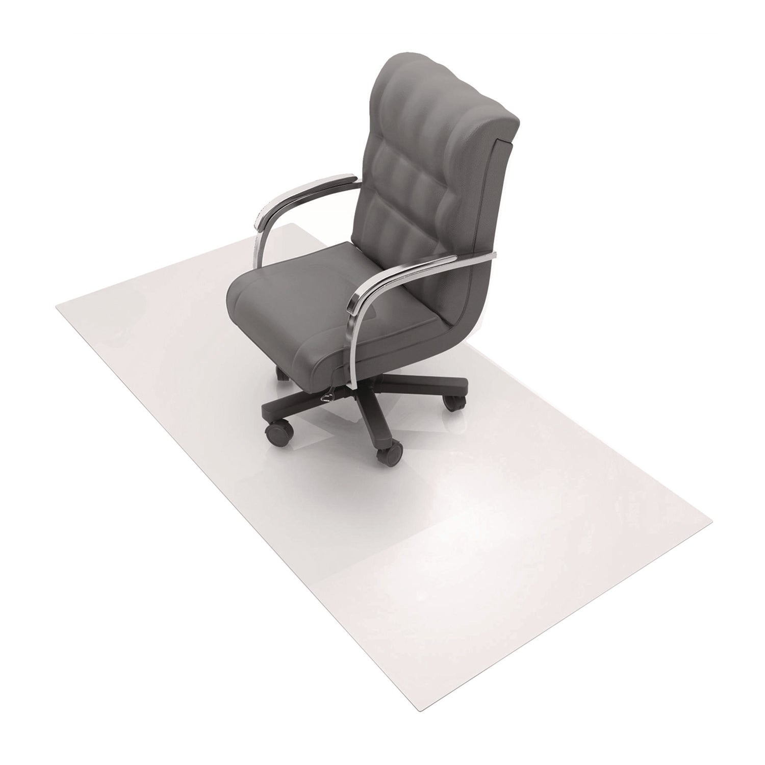 Hard Floor, Home, Office - 60" Length x 60" Width x 0.075" Depth x 0.075" Thickness - Rectangular - Polycarbonate - Clear - 1 Each - TAA Compliant
