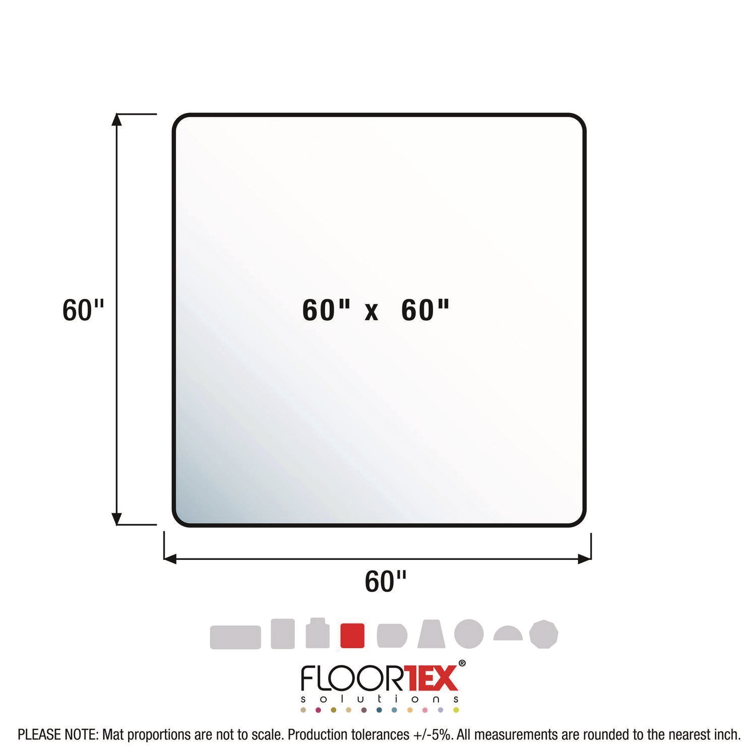 Hard Floor, Home, Office - 60" Length x 60" Width x 0.075" Depth x 0.075" Thickness - Rectangular - Polycarbonate - Clear - 1 Each - TAA Compliant