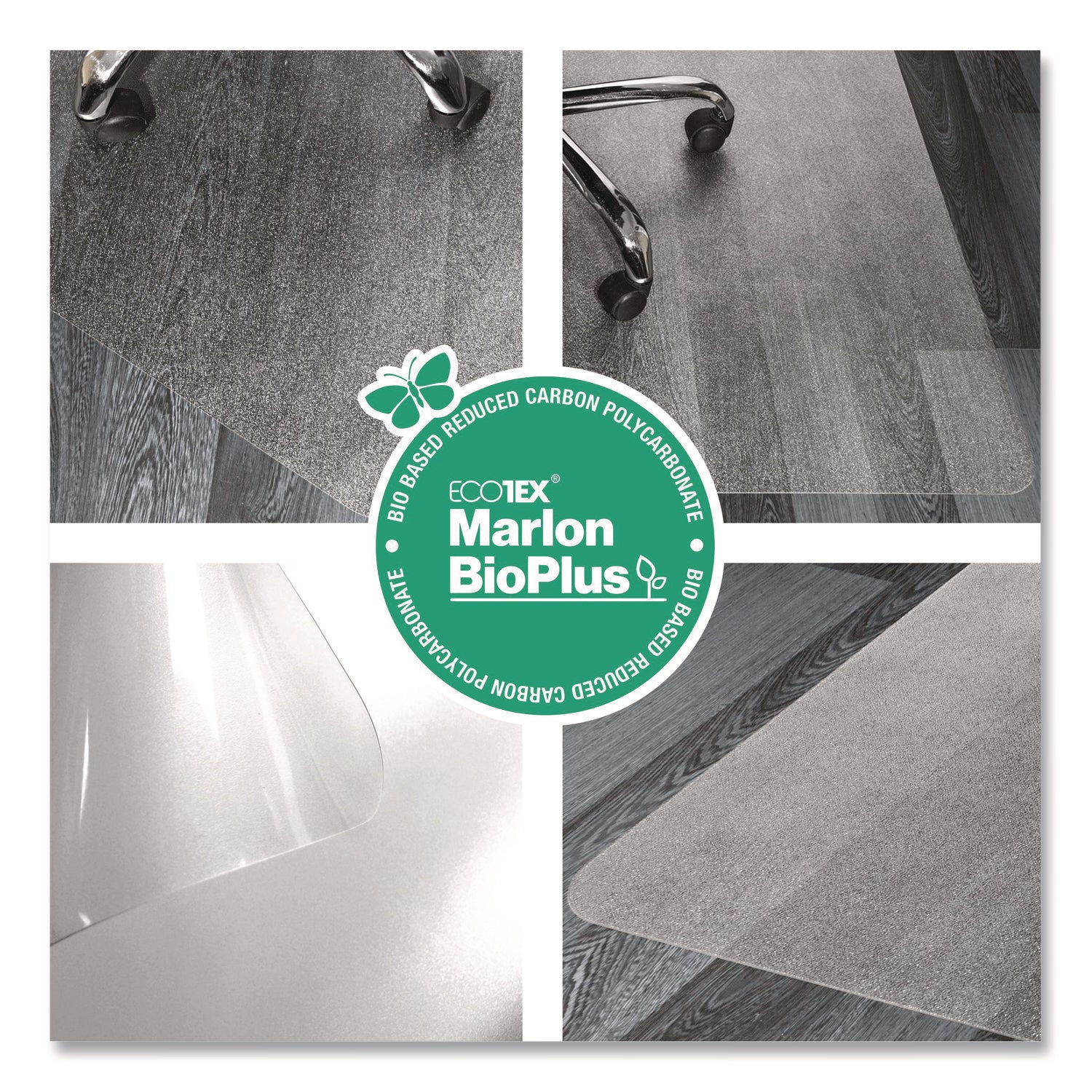 Hard Floor - 60" Length x 46" Width x 0.070" Depth x 0.070" Thickness - Rectangular - Polycarbonate - Clear - 1 Each - TAA Compliant