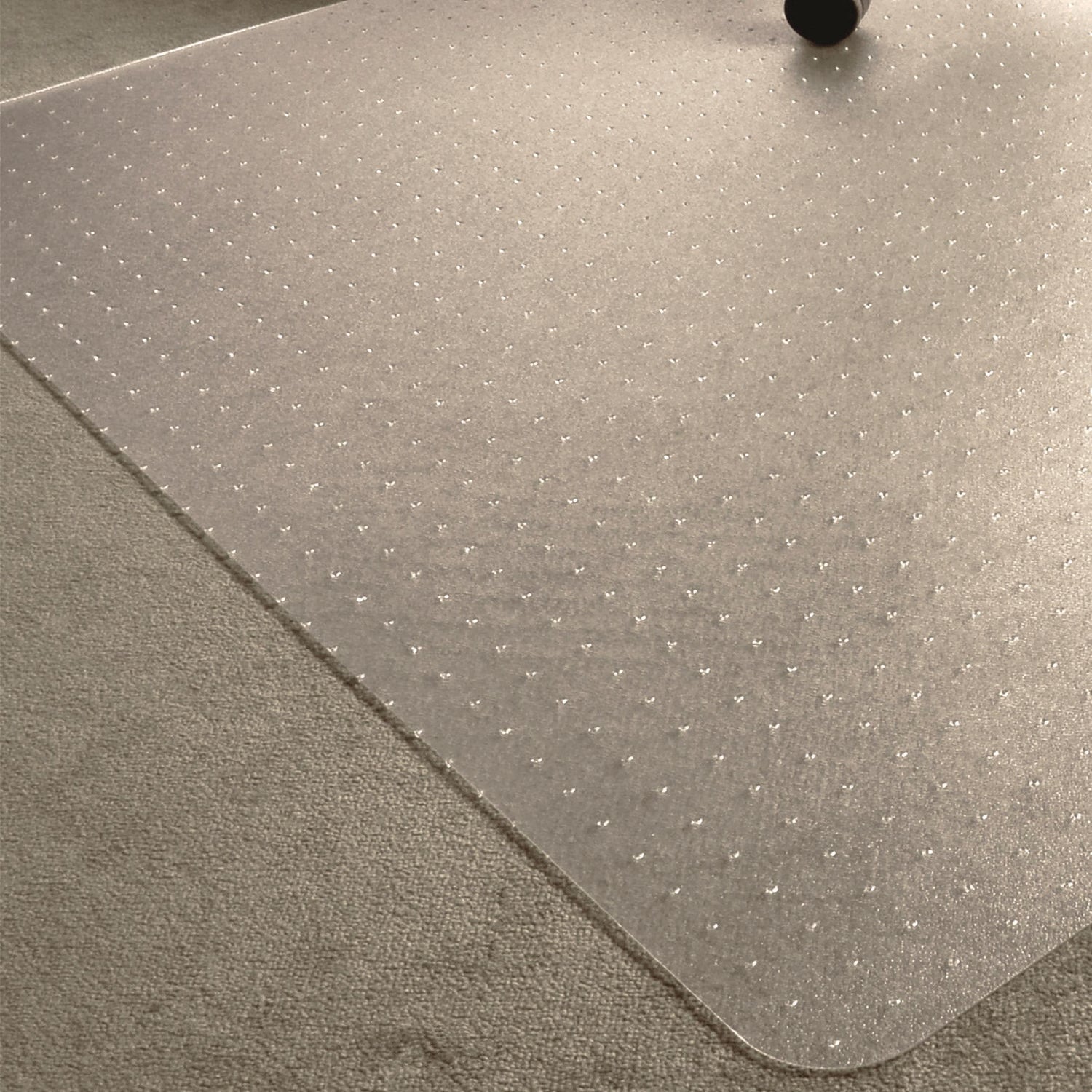 Floortex Eco Friendly Carbon Neutral Chair Mat, Polycarbonate, Clear, Rectangular, 60" x 46" x 0.090", For Low/Medium Pile Carpets, 1 Each