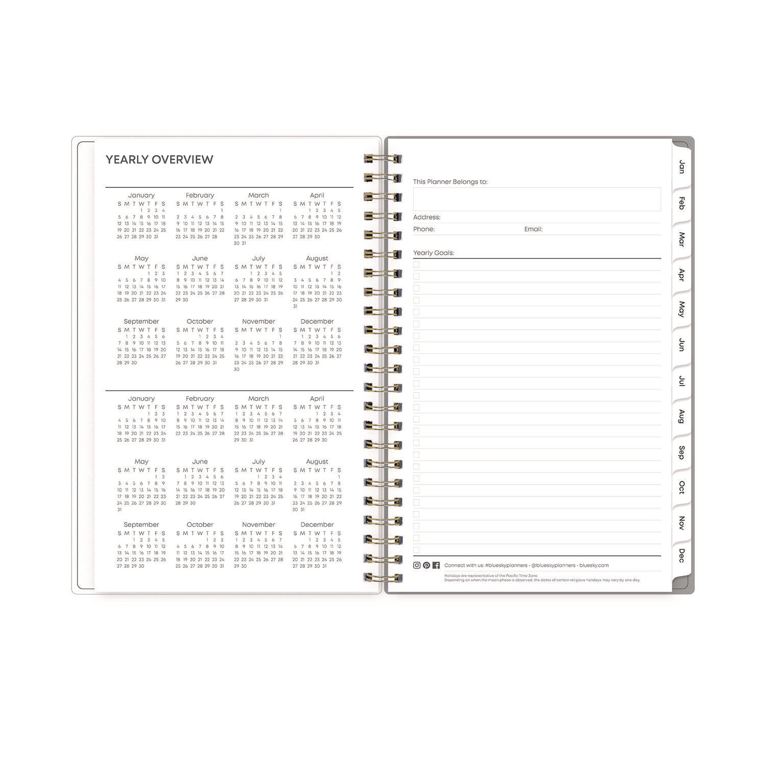 Sophie Frosted Weekly/Monthly Planner, Floral Artwork, 8 x 5, Multicolor Cover, 12-Month (Jan to Dec): 2025