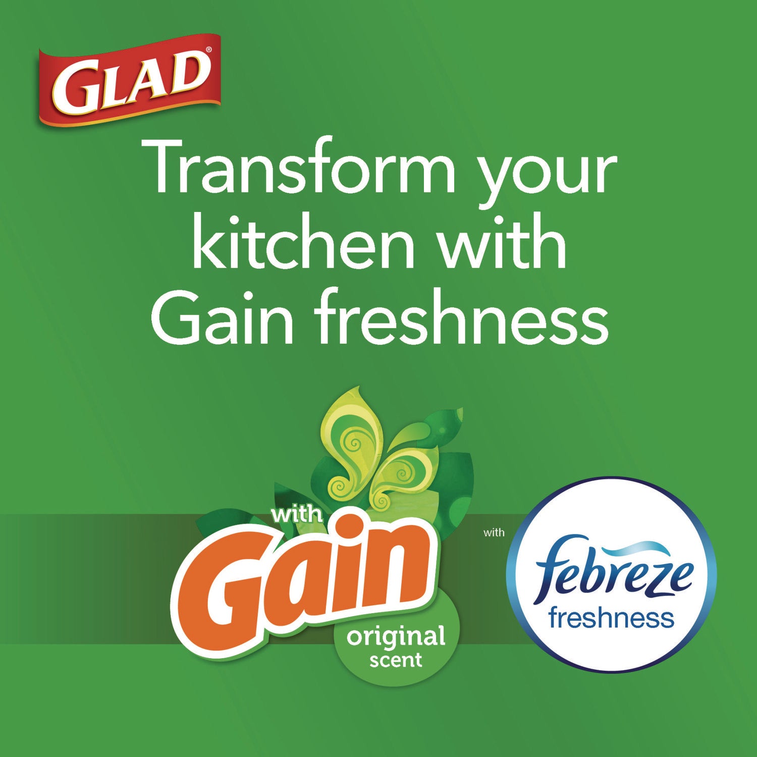 ForceFlex Kitchen Drawstring Trash Bags, 13 gal, Gain Original Scent, 24 x 27.38, White, 80/Box