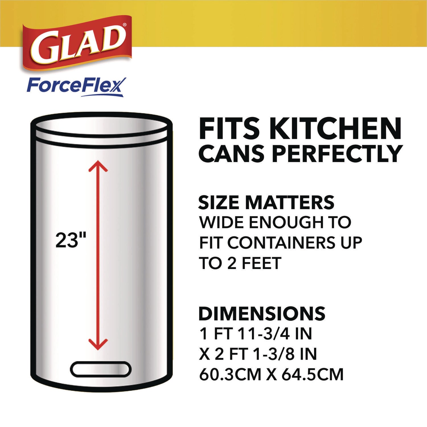 ForceFlex Kitchen Drawstring Trash Bags, 13 gal, Gain Original Scent, 24 x 27.38, White, 80/Box