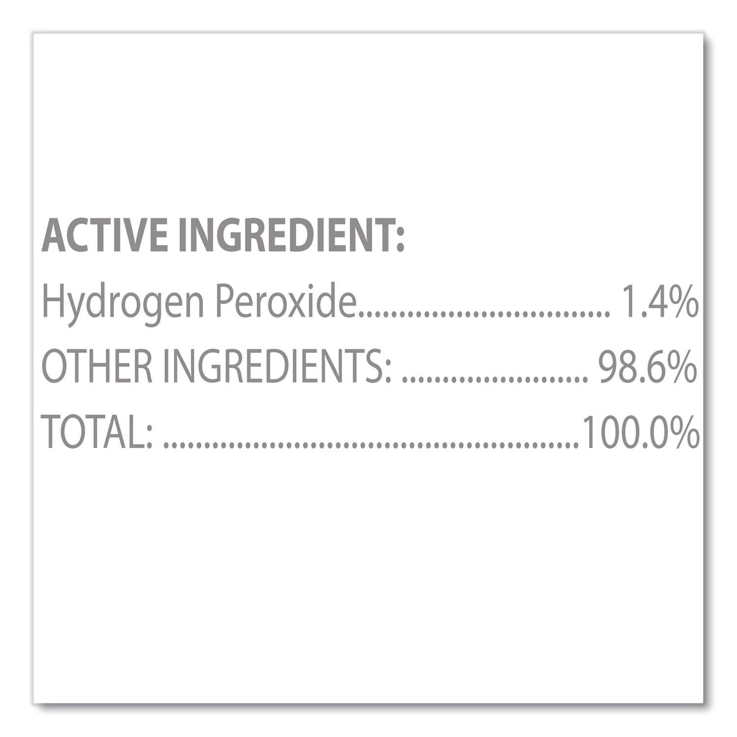 Hydrogen-Peroxide Cleaner/disinfectant, 1 Gal Bottle, 4/carton