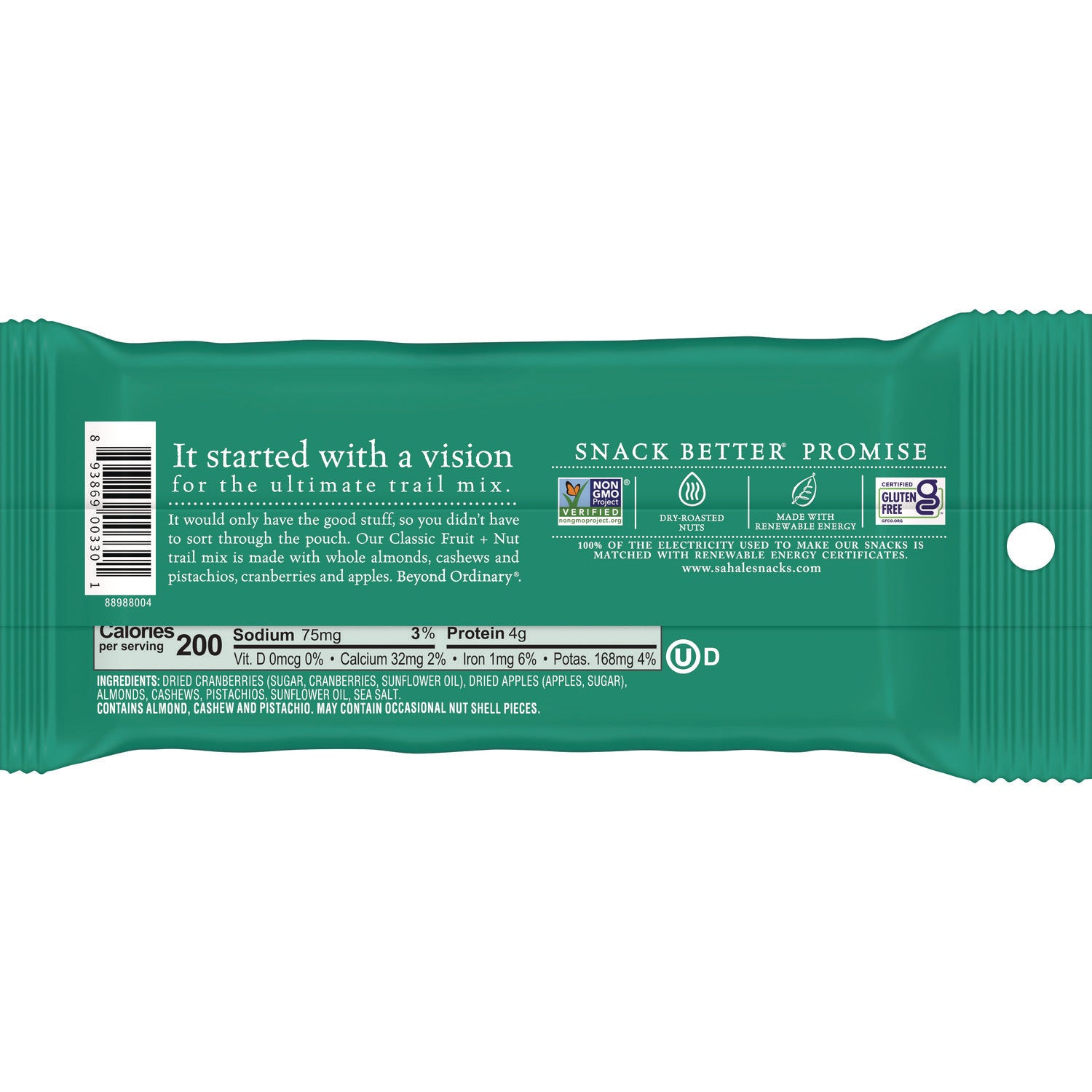 Non-GMO, Gluten-free - Fruit and Nut - 1.50 oz - 18 / Carton