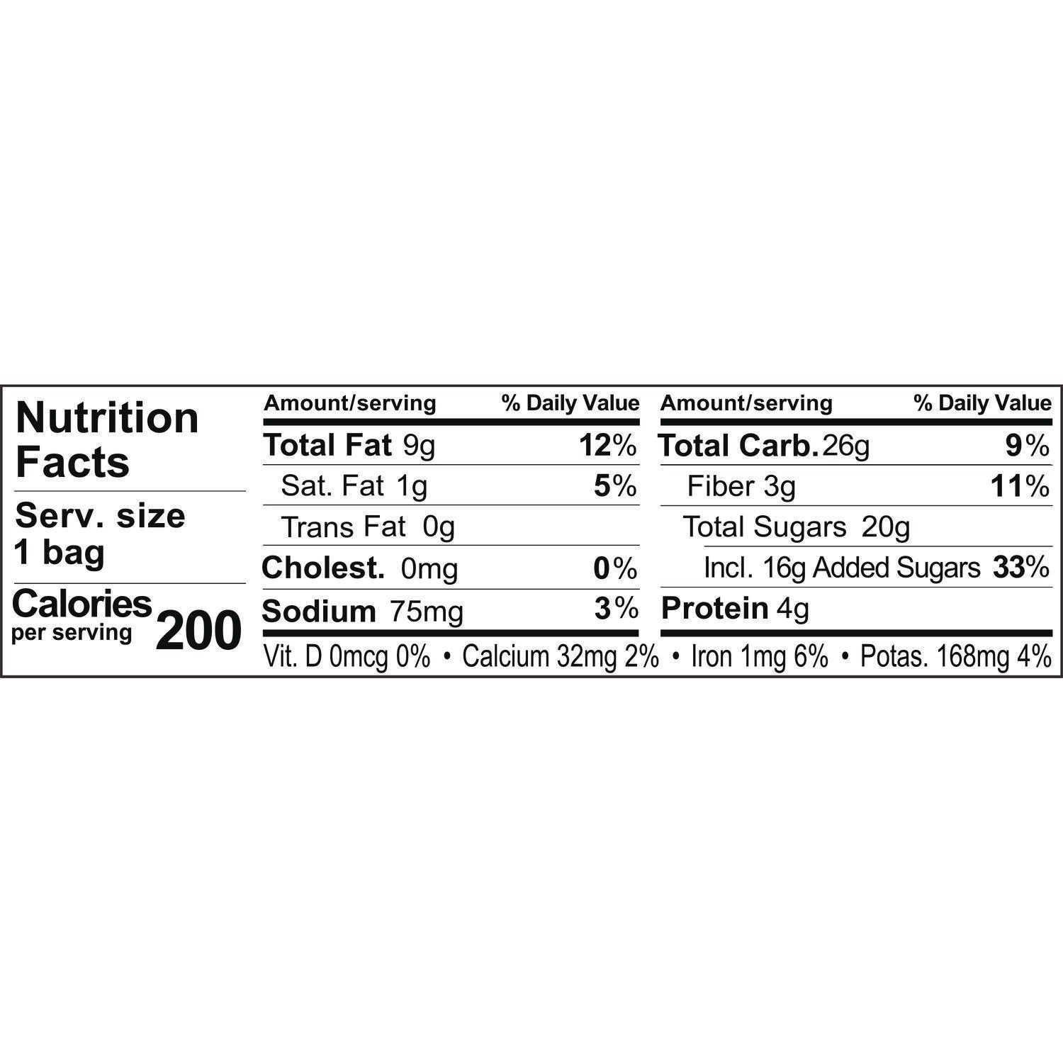 Non-GMO, Gluten-free - Fruit and Nut - 1.50 oz - 18 / Carton