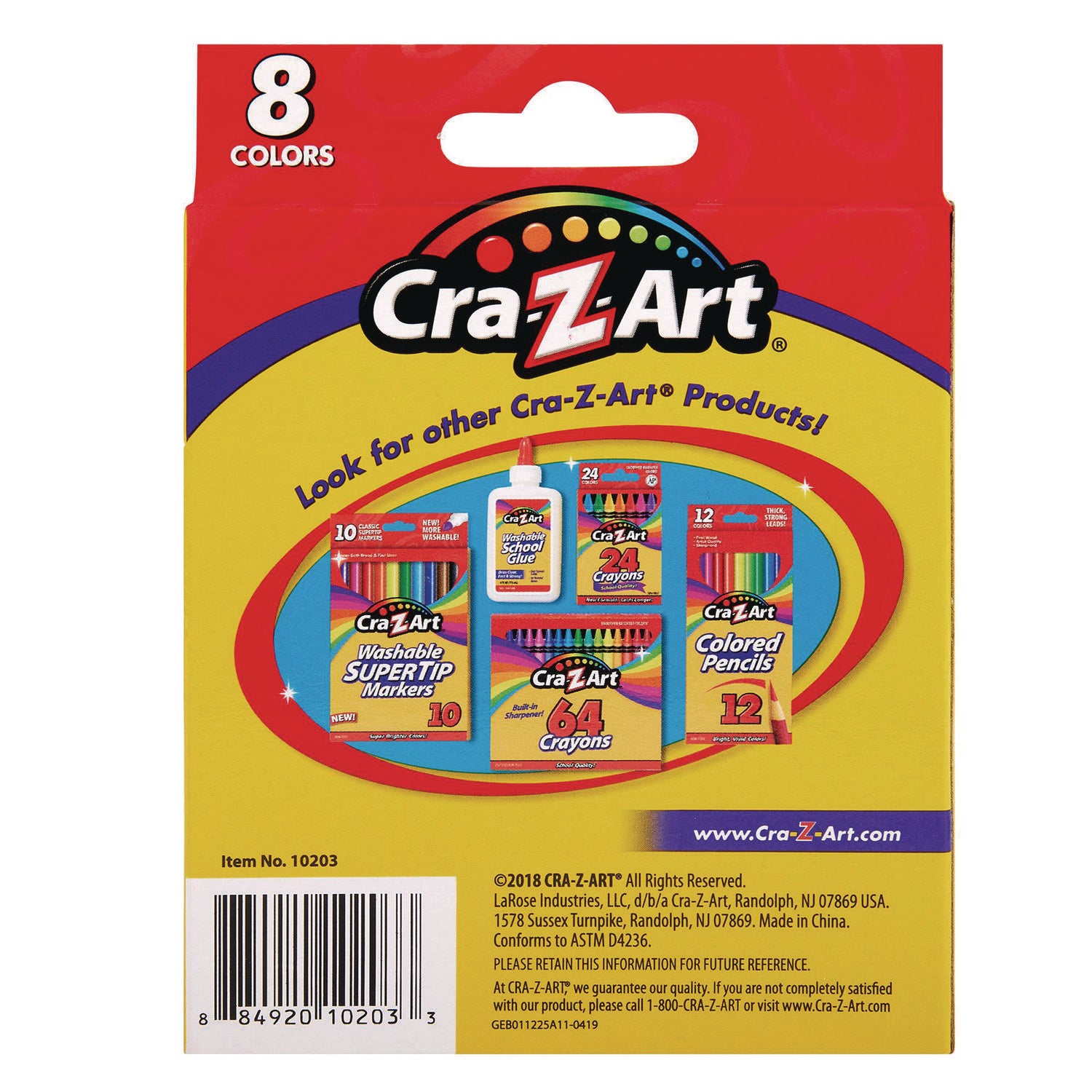 Jumbo Crayons, 8 Assorted Colors, 8/pack