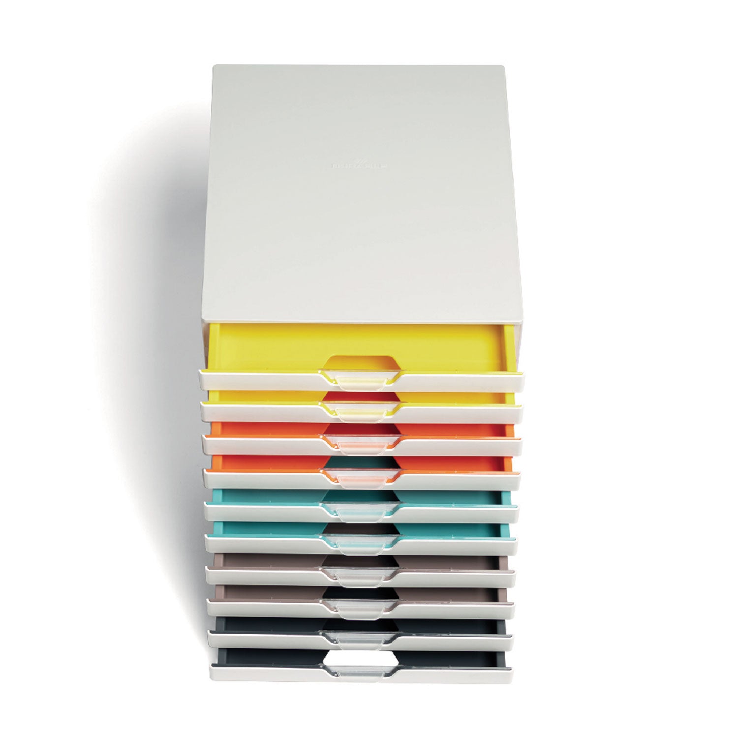 10 Drawer(s) - 11" Height x 11.50" Width x 14" Depth - Desktop - White - Plastic - 1 Each