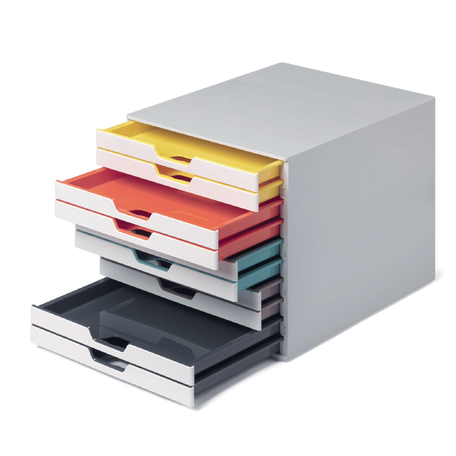 10 Drawer(s) - 11" Height x 11.50" Width x 14" Depth - Desktop - White - Plastic - 1 Each
