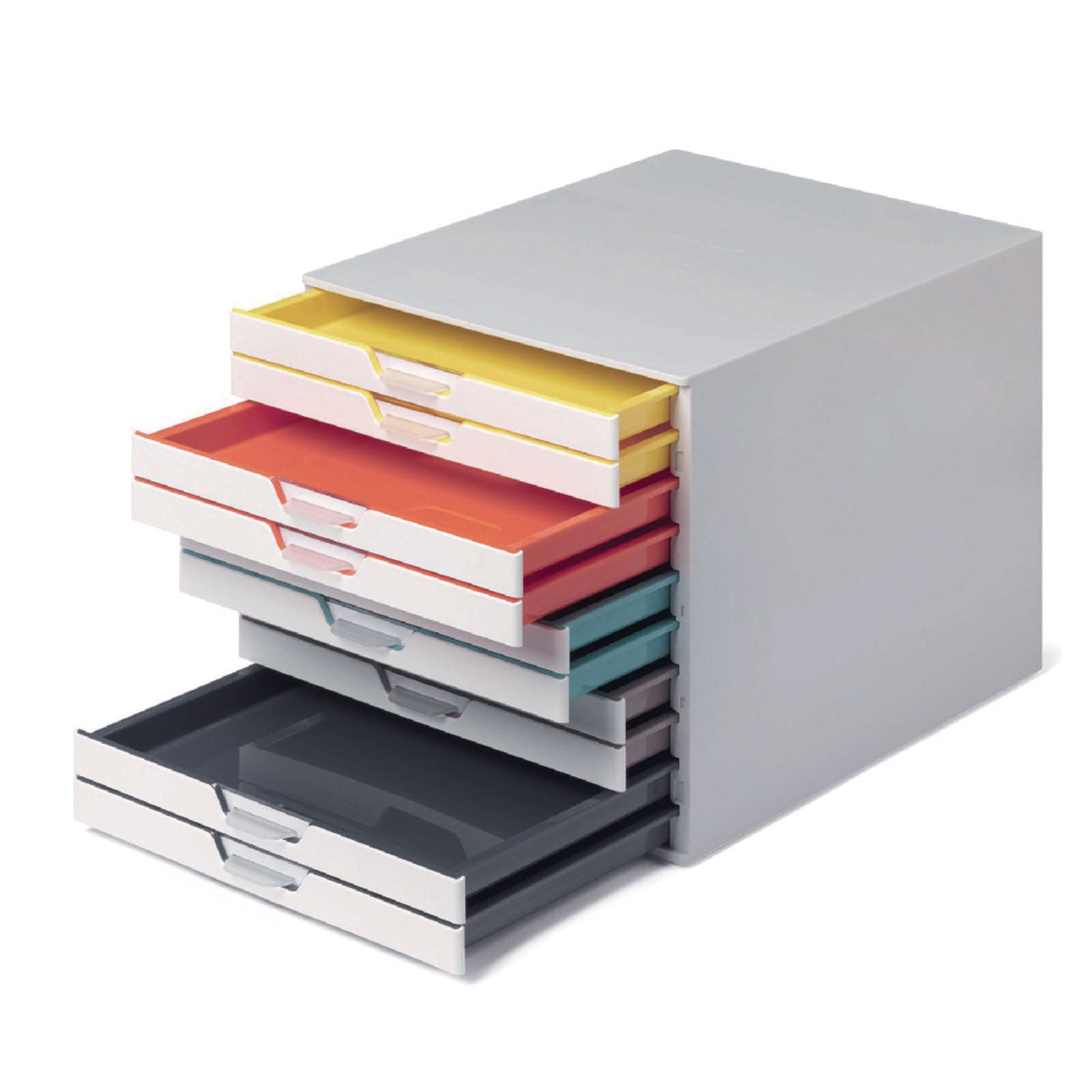 10 Drawer(s) - 11" Height x 11.50" Width x 14" Depth - Desktop - White - Plastic - 1 Each